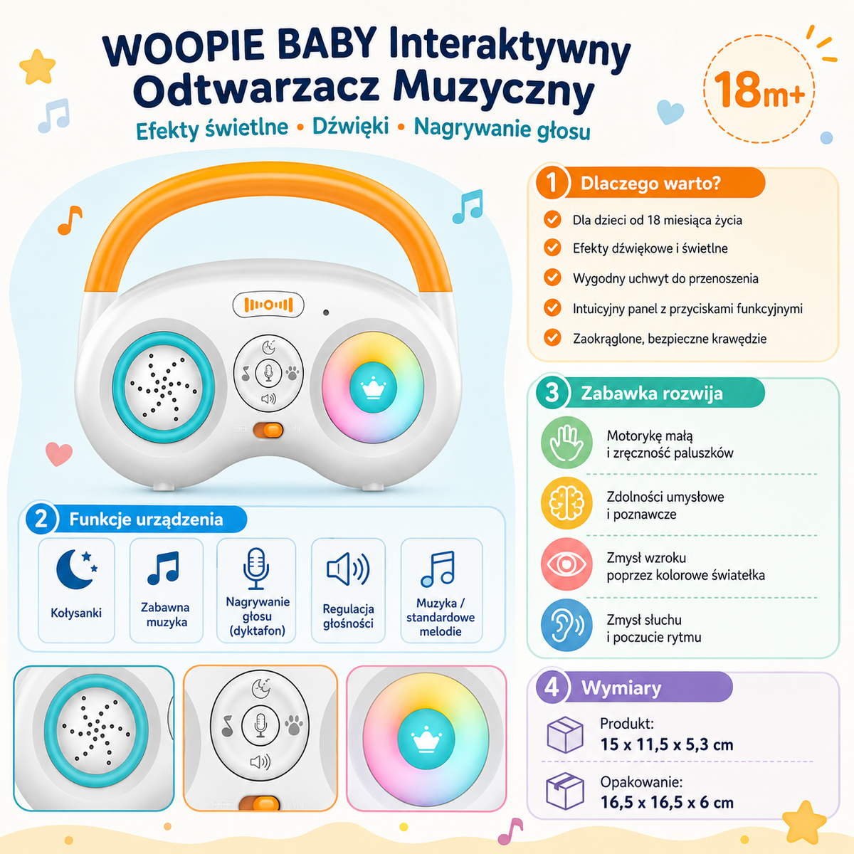 Woopie Baby interaktiv musikspelare