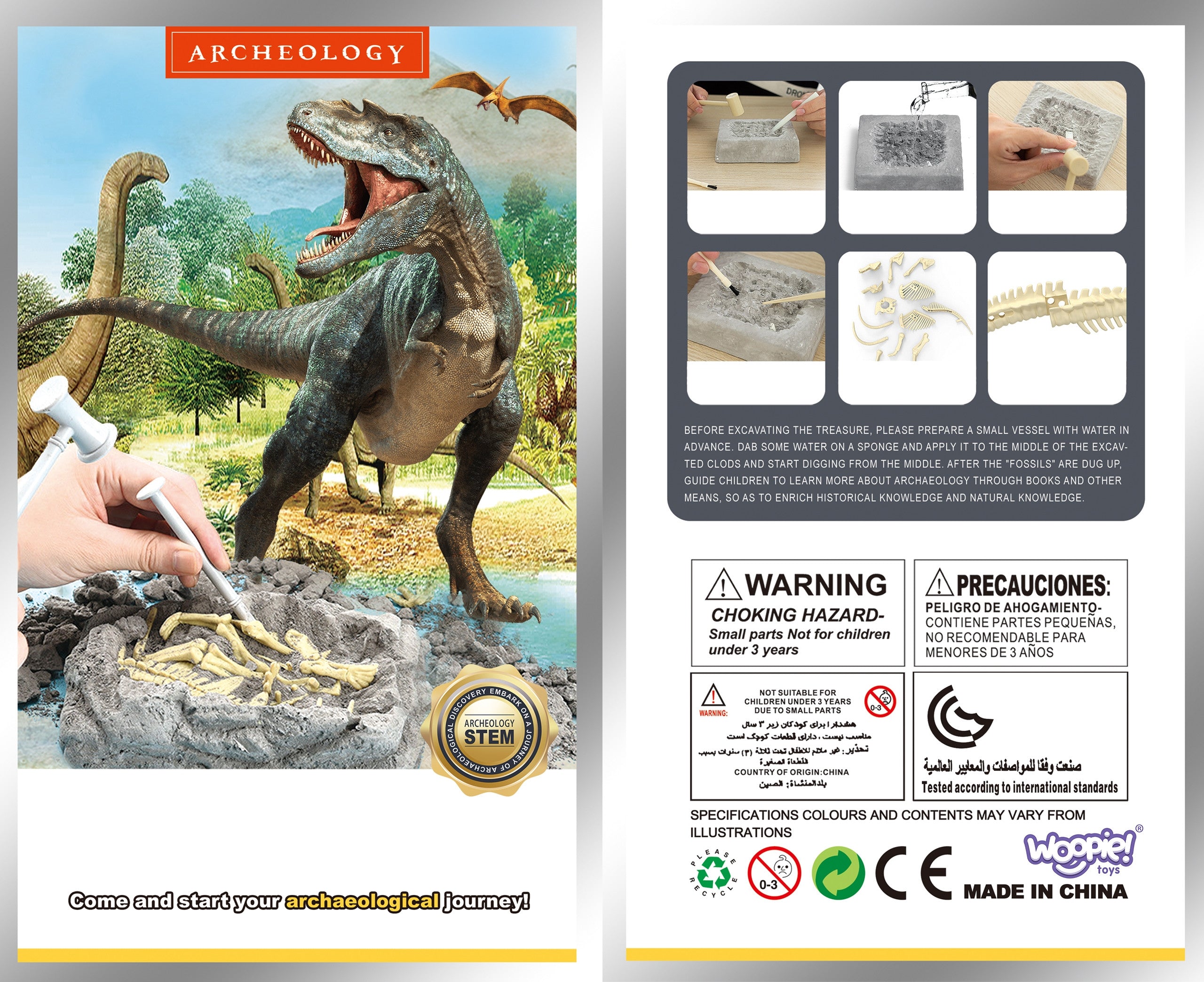 Woopie Creative Toy Dinozaur Scheleton Excavare arheologică
