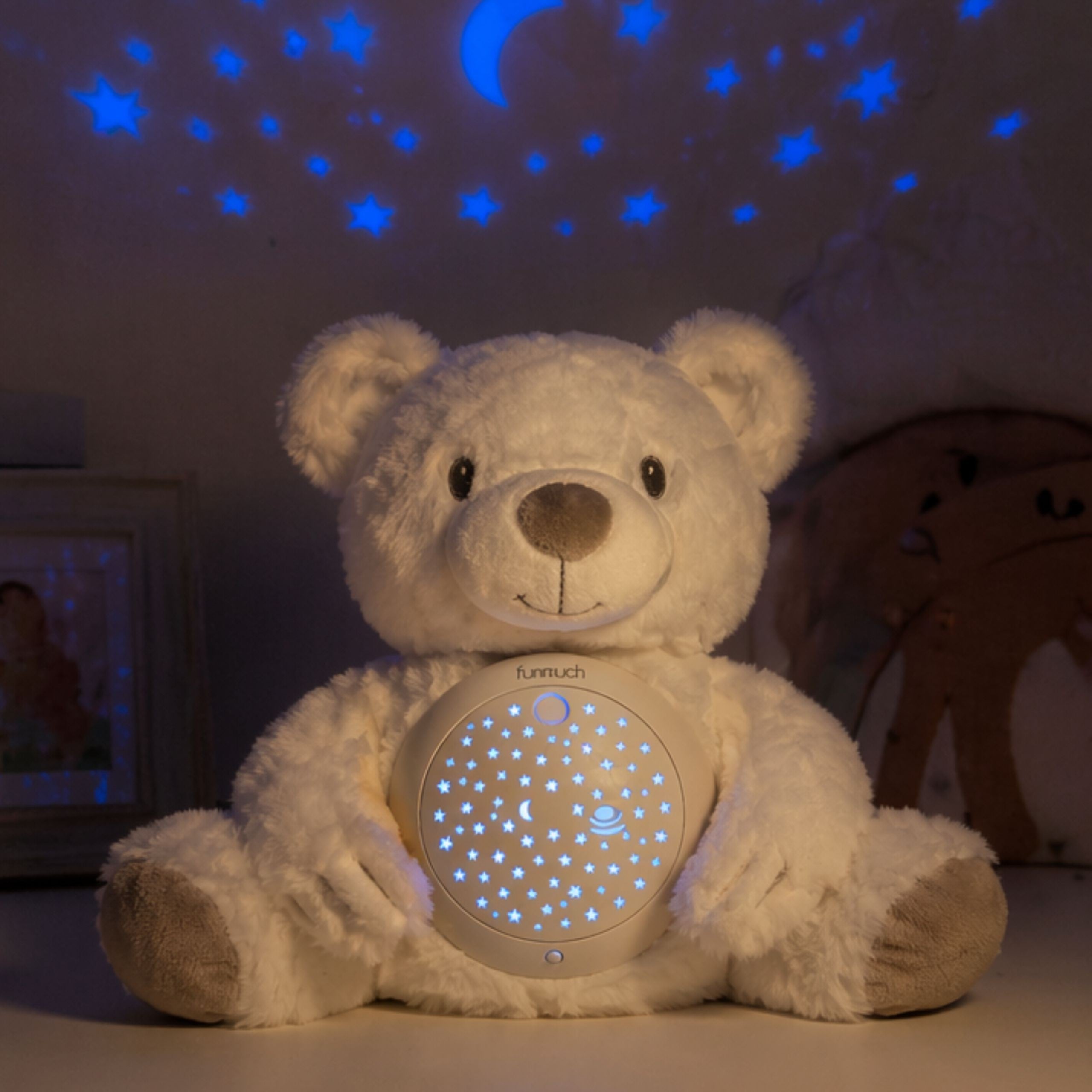 Woopie Baby - Cama con osito de peluche con proyector