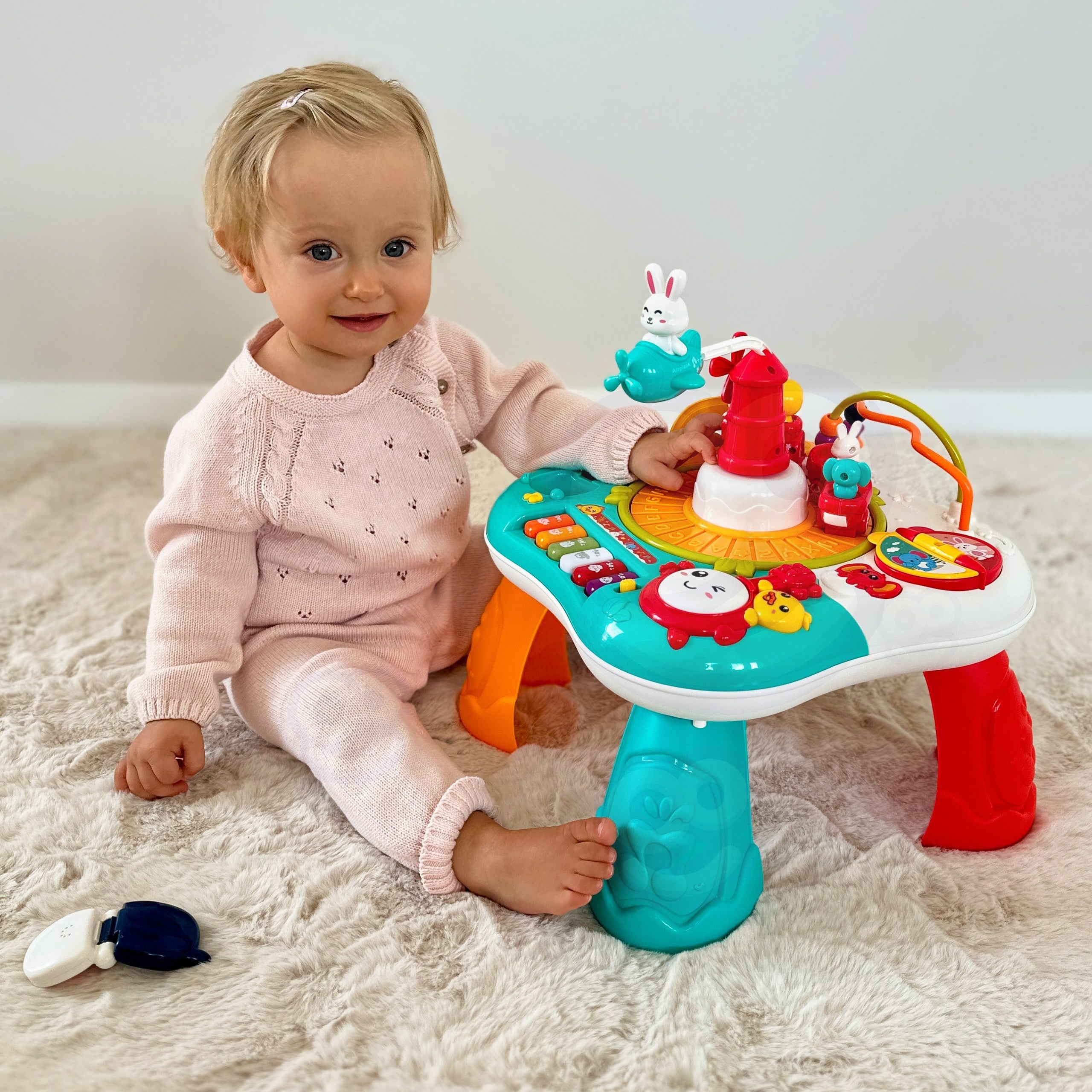 Sunete educaționale interactive pentru pian de masă Woopie Baby 2 în 1