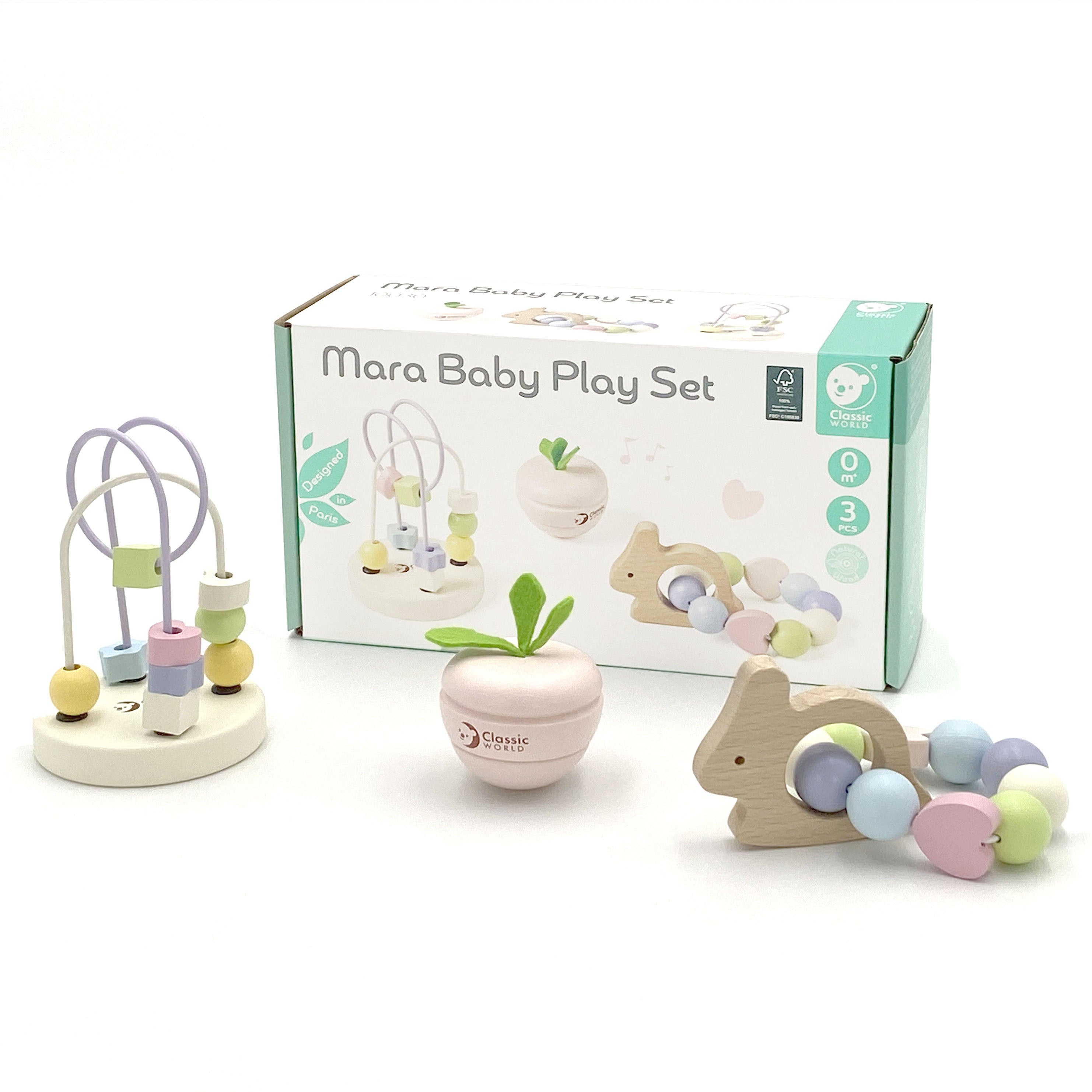 Clasaiceach Domhanda Pastel Motor Set Do Babies Bosca An Chéad Bréagáin Ó Breithe