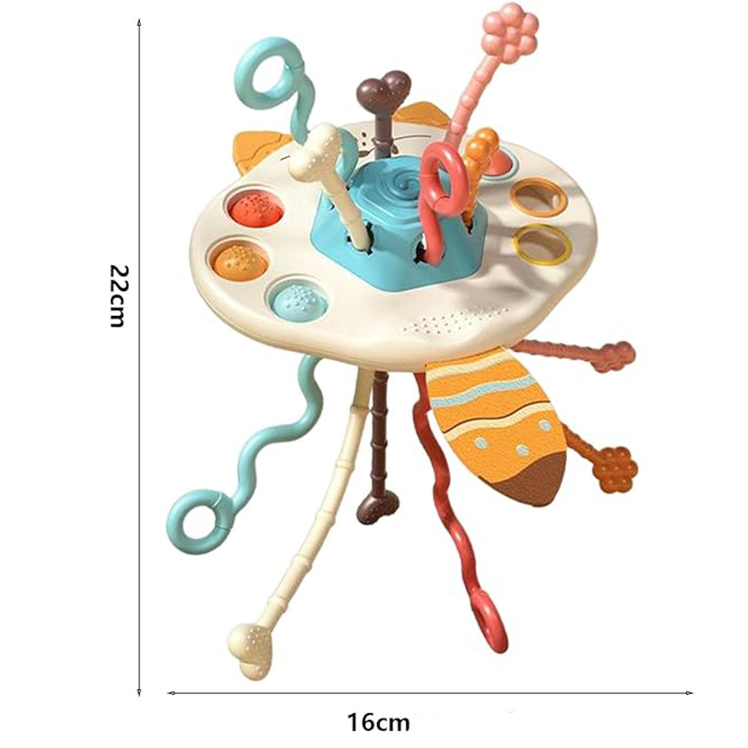 Woopie Baby Montessori Juguete sensorial Sonajero mordedor Zorro multifuncional