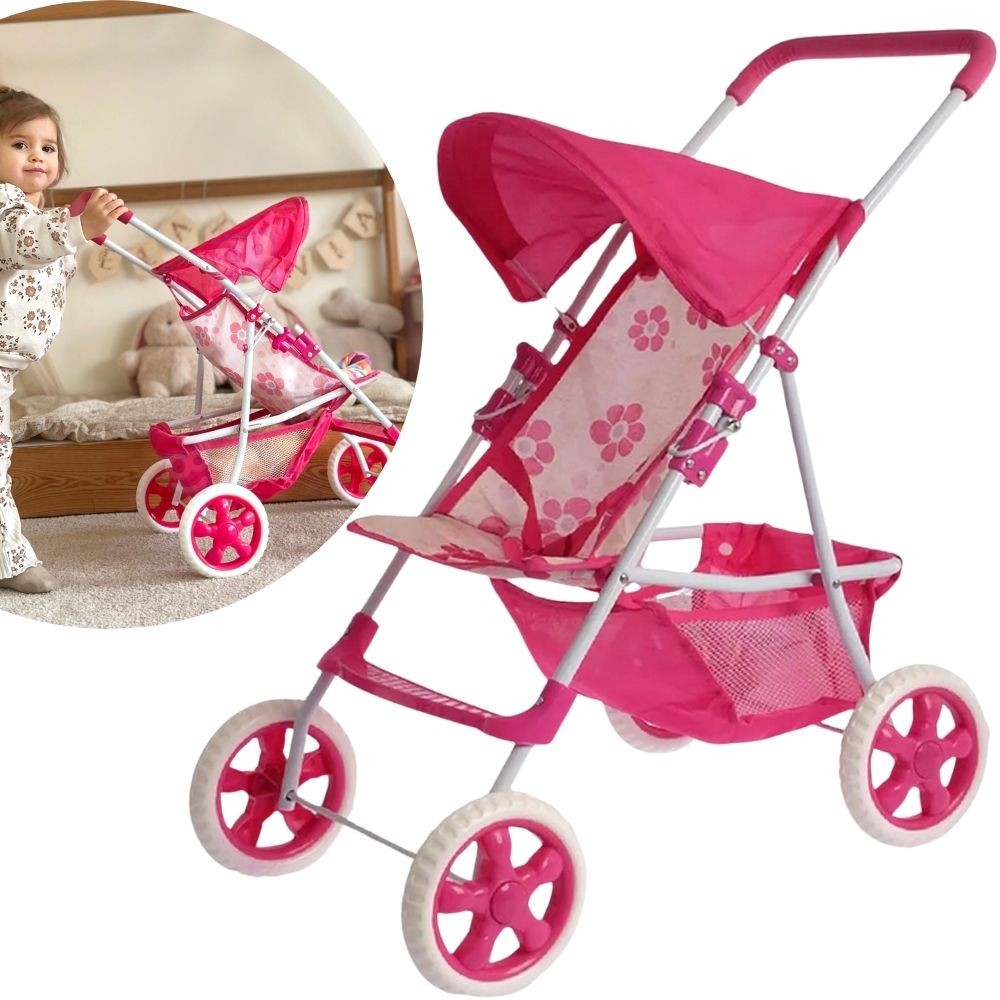 Woopie Royal Doll's Pram With Flowers