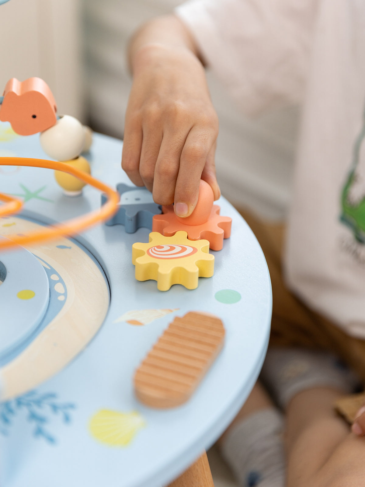 Mesa De Actividades De Madera Classic World Sea Life Musical Y Educativa
