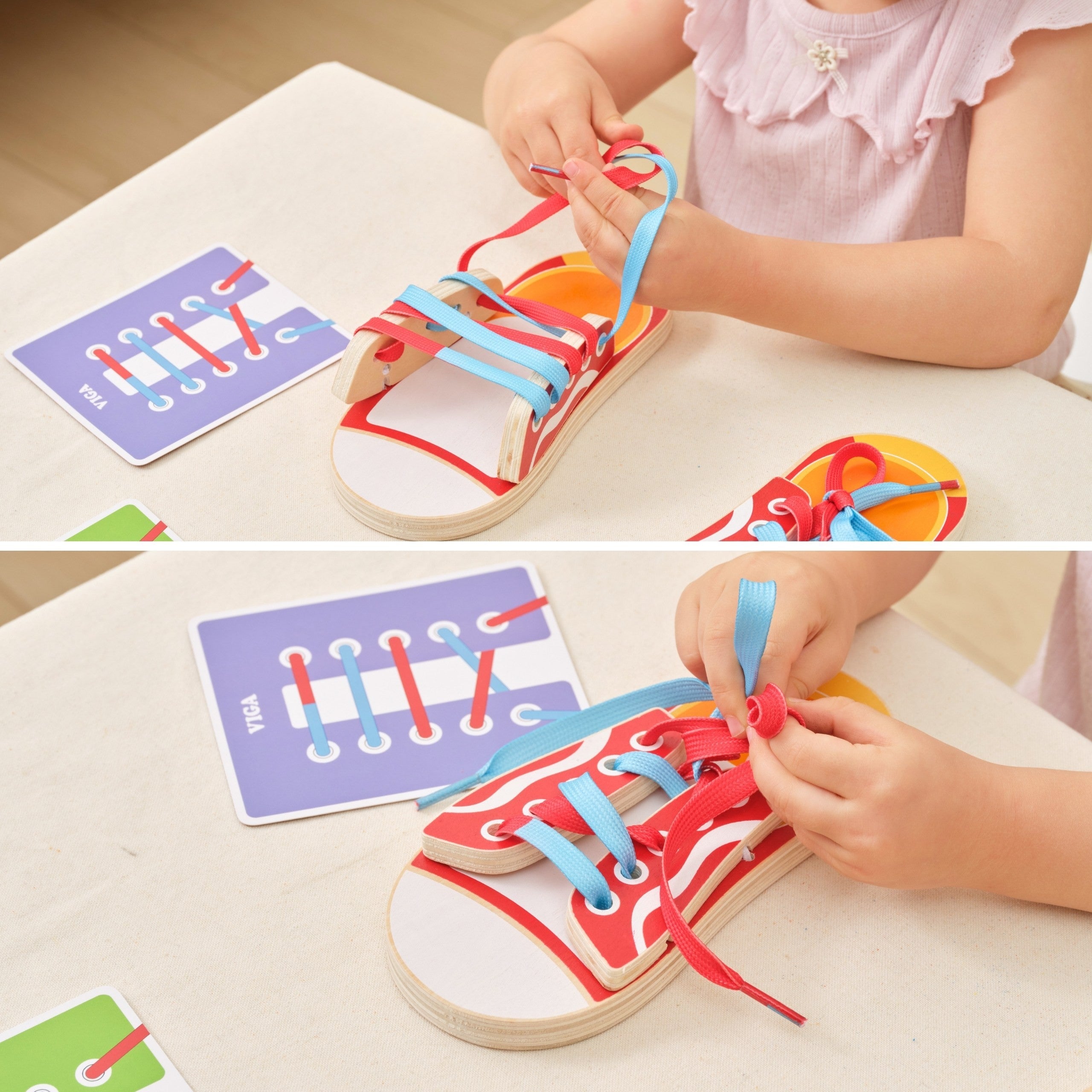 Viga Learning To Lace Shoe Bows Laces 3+