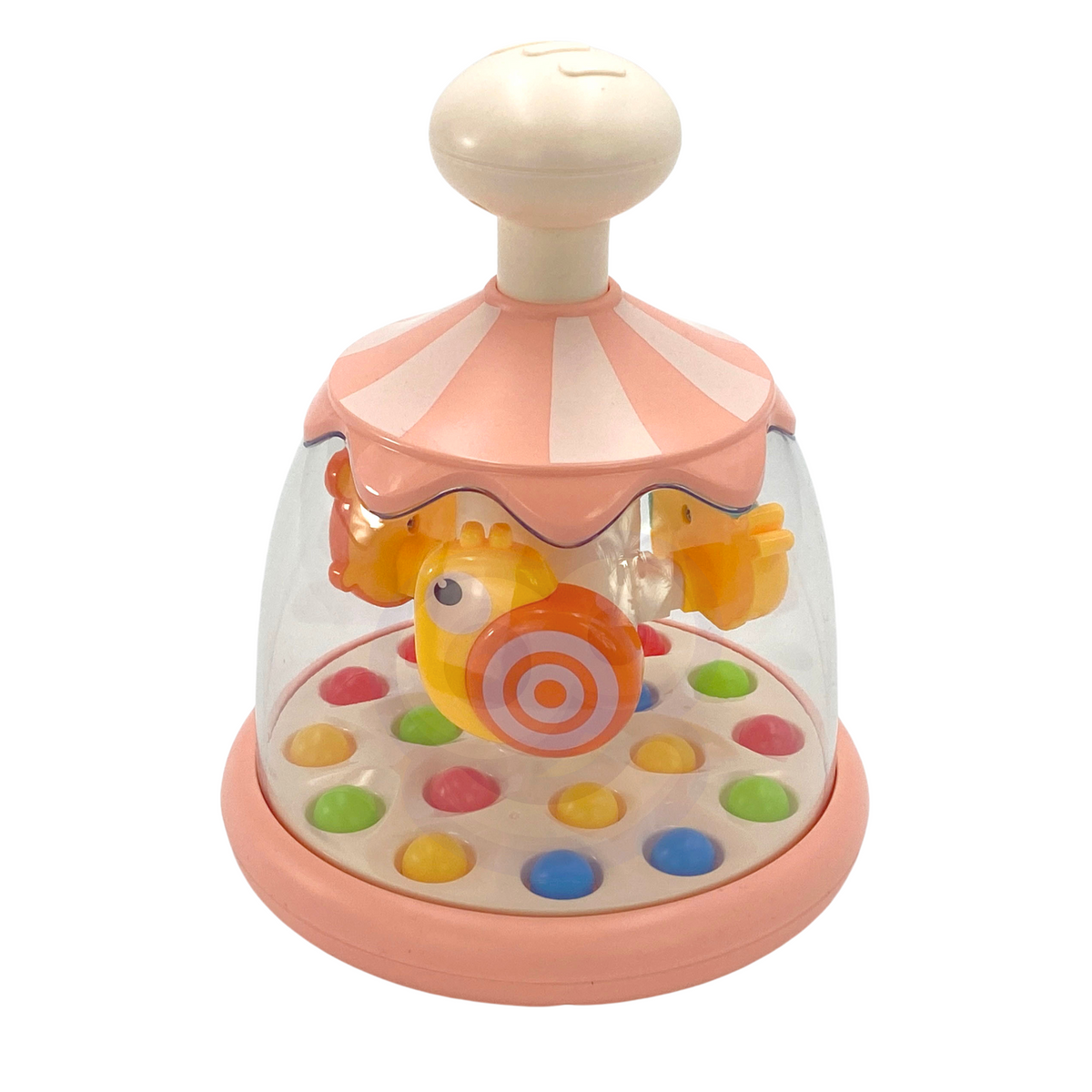 Woopie Baby Colorful Animals Ružový kolotoč s loptičkami