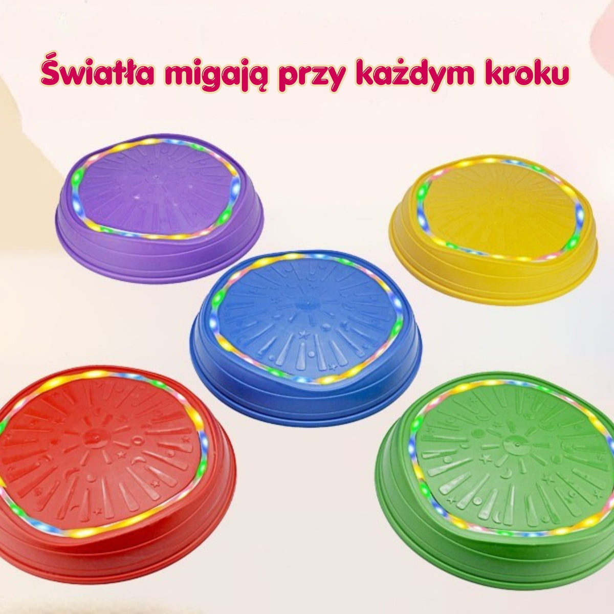 Woopie Interactive Balance Stones With Sound And Light 5 Pcs.