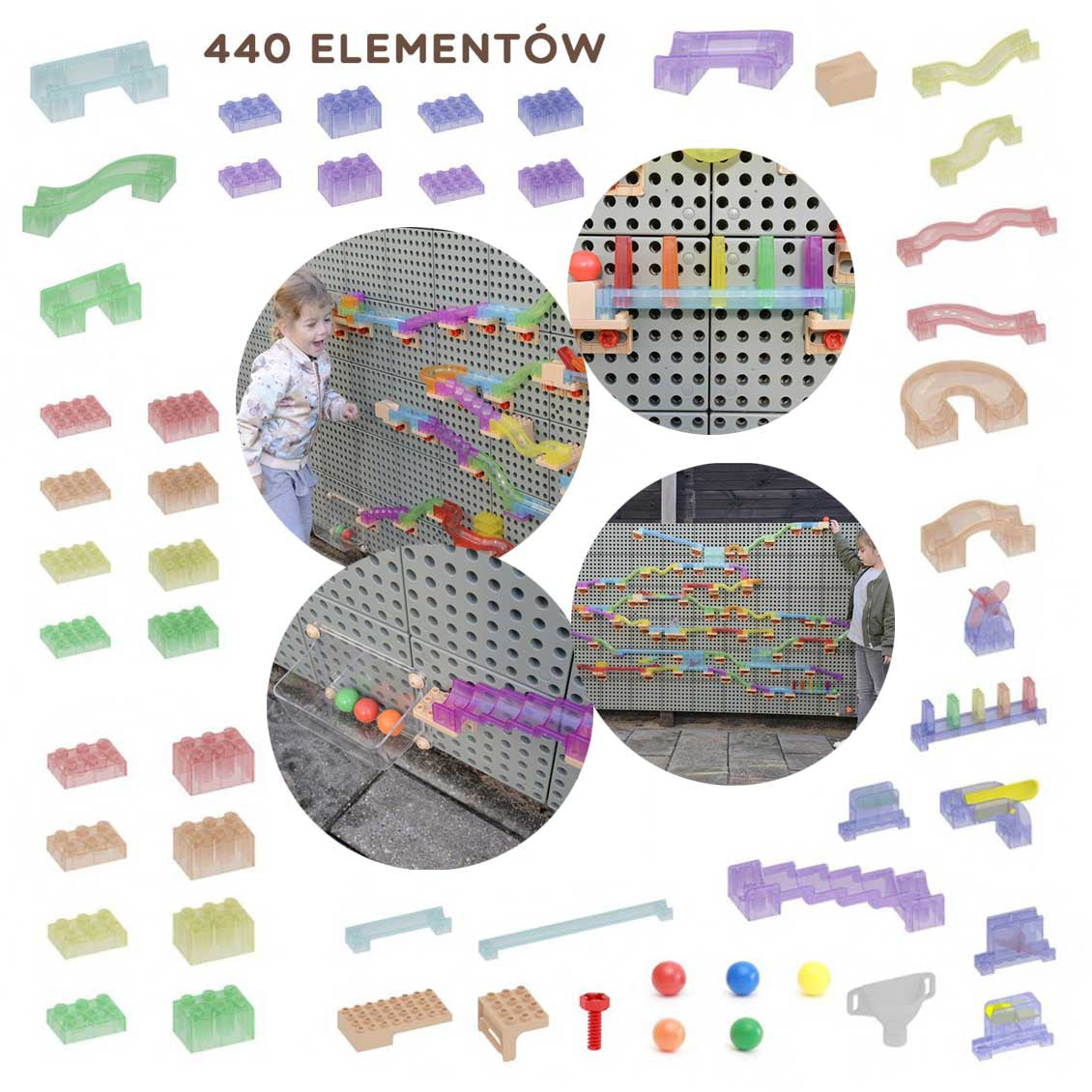 Masterkidz Ball Track Construction Set Stem Board 440 части