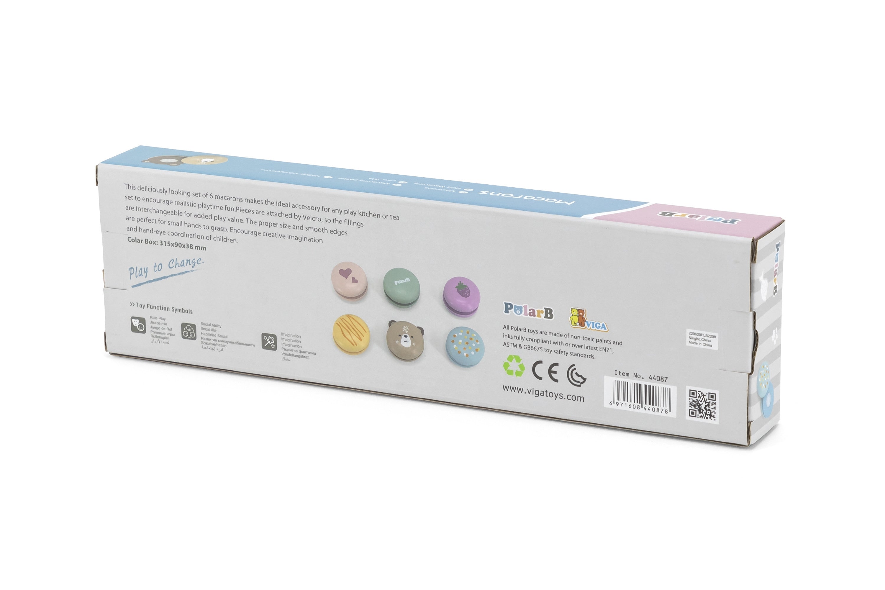 Viga Polarb Fianáin Adhmaid Fianáin Milseogra Socraigh Macaroons