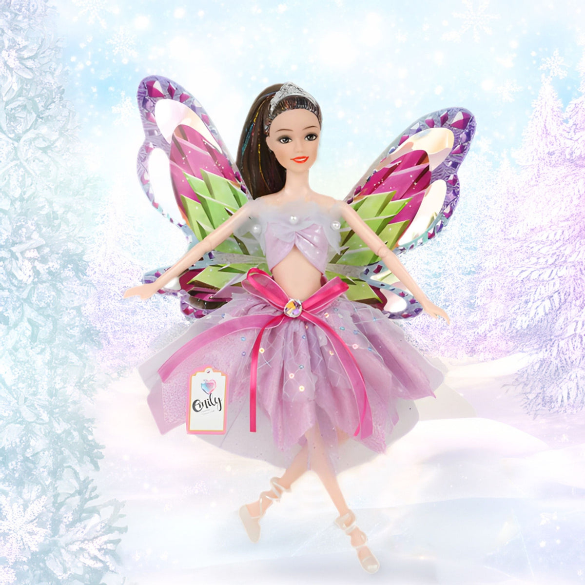 Muñeca Woopie Royal Emi Fairy con alas y globos de colores