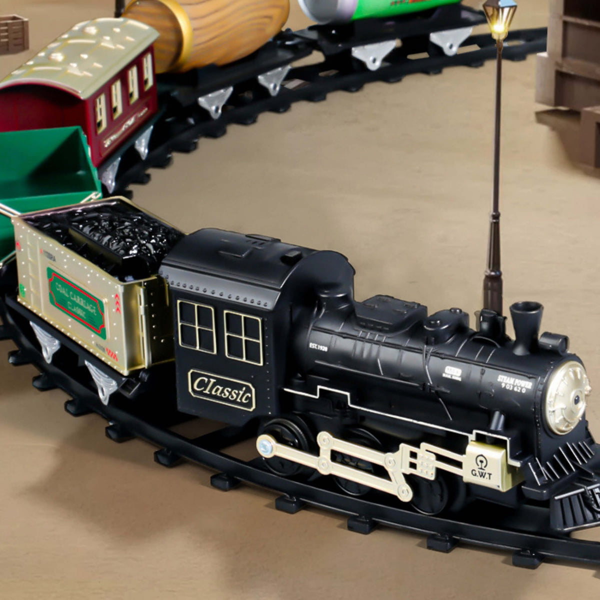 Woopie Classic Trenul cu abur Locomotiva Linie Xxl