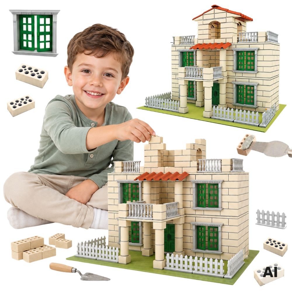 Woopie Brick Villa Construction Set 352 Pieces For Kids