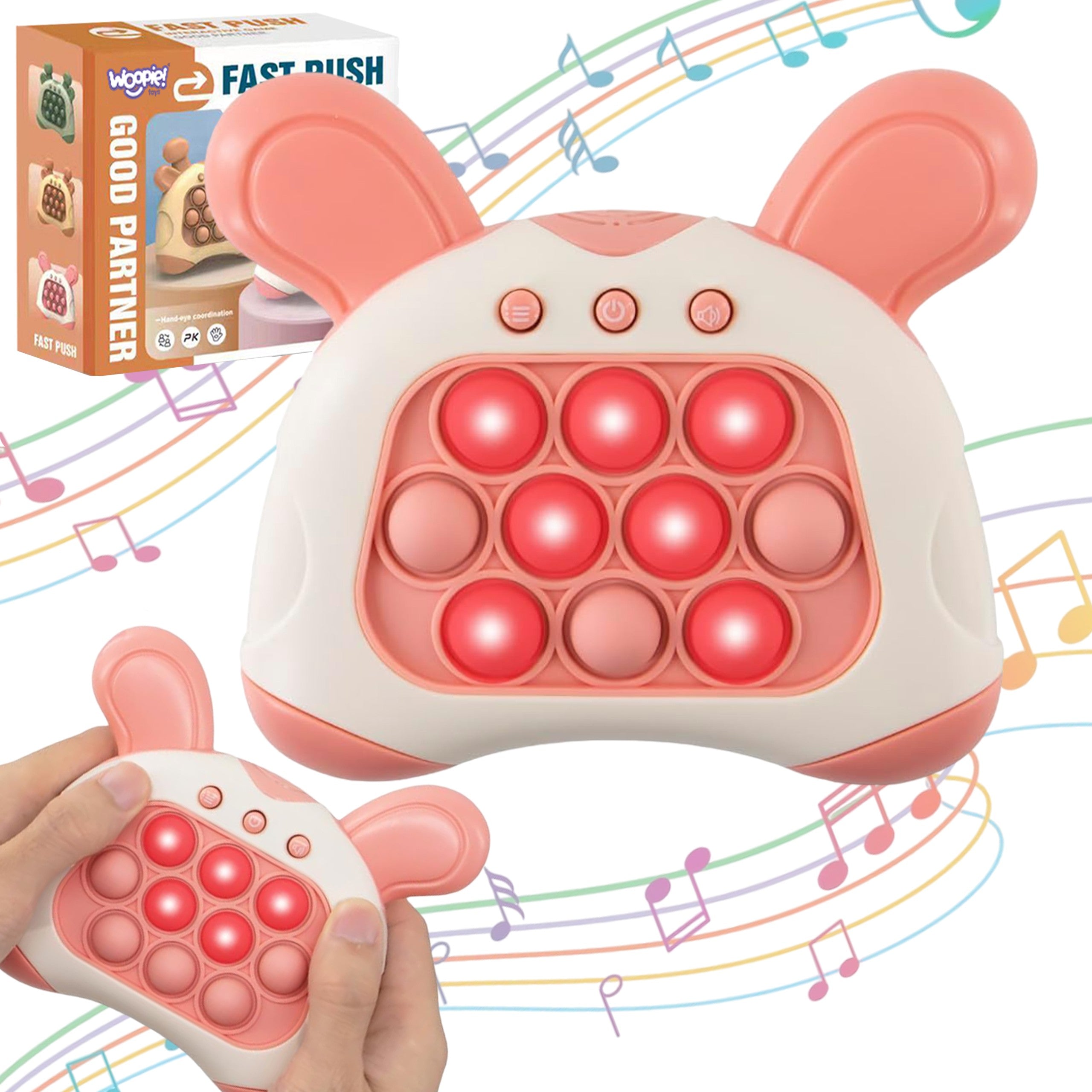 Woopie Pop It Electric антистрес аркадна игра Bunny Ears