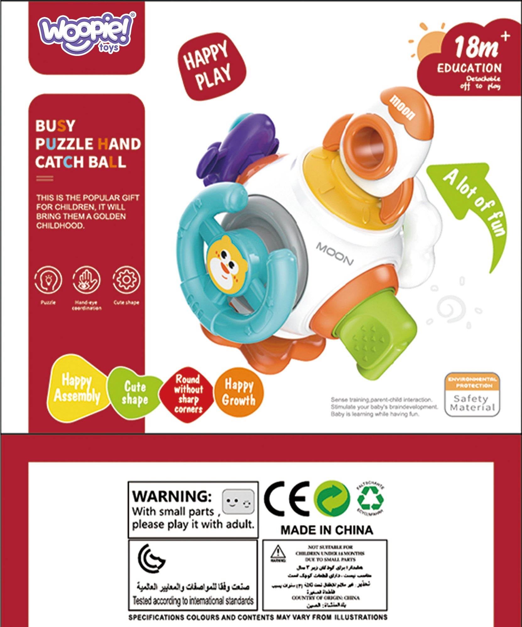 Woopie Baby Space Ball Rocket 6 az 1-ben Montessori 18m+