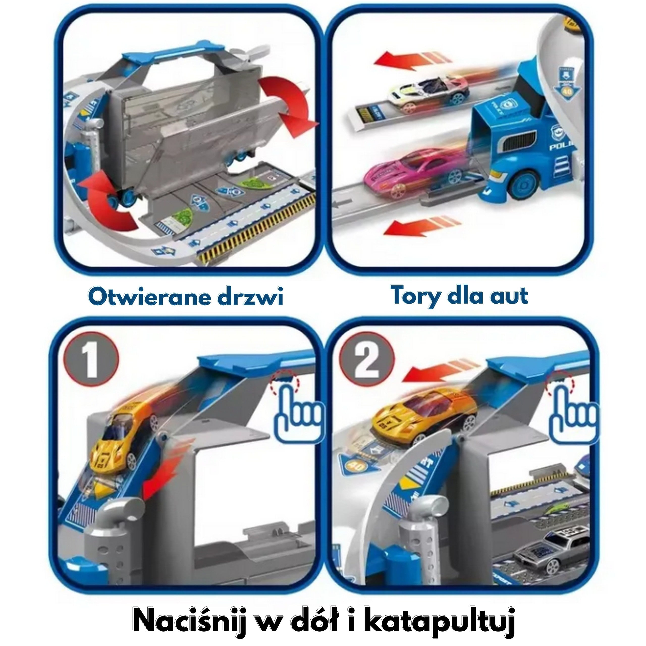 Rian Gluaisteán Iompar 2in1 Trucail Póilíní Woopie