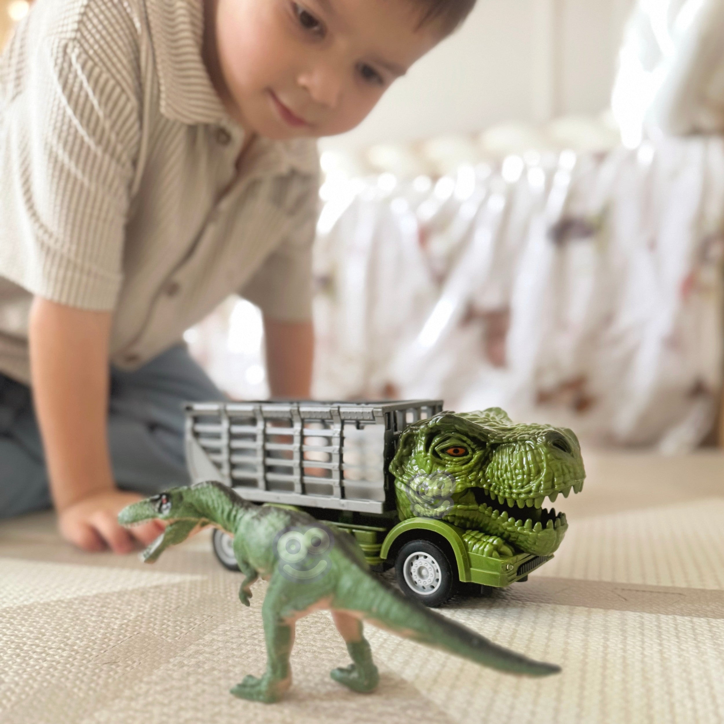 Дистанционно управление Woopie Rc Car Динозавър Зелен + фигура