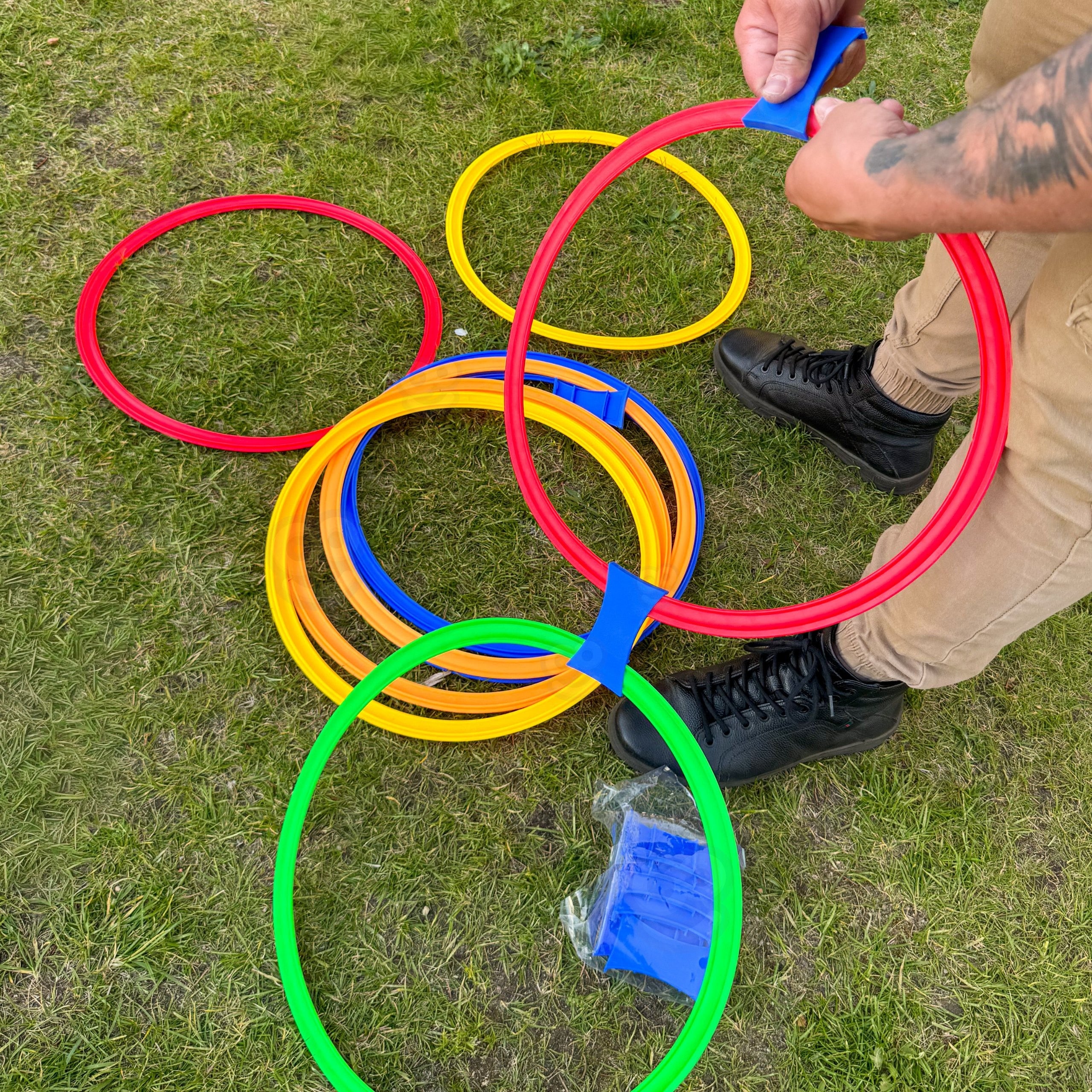 Woopie Hopscotch Jumping Rings Hoops Set 10 db