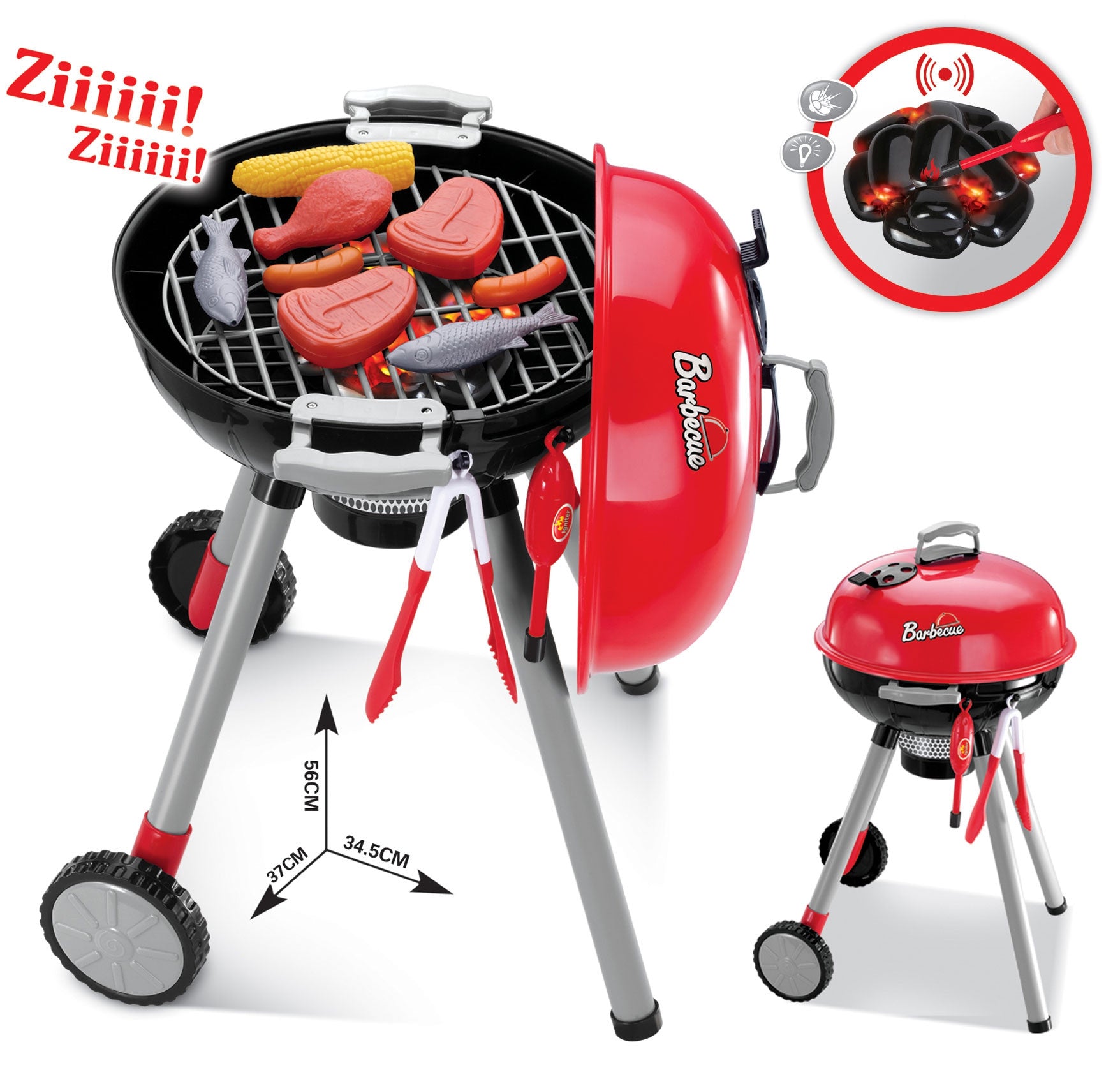 Woopie Grill per bambini con luci e suoni + acc.