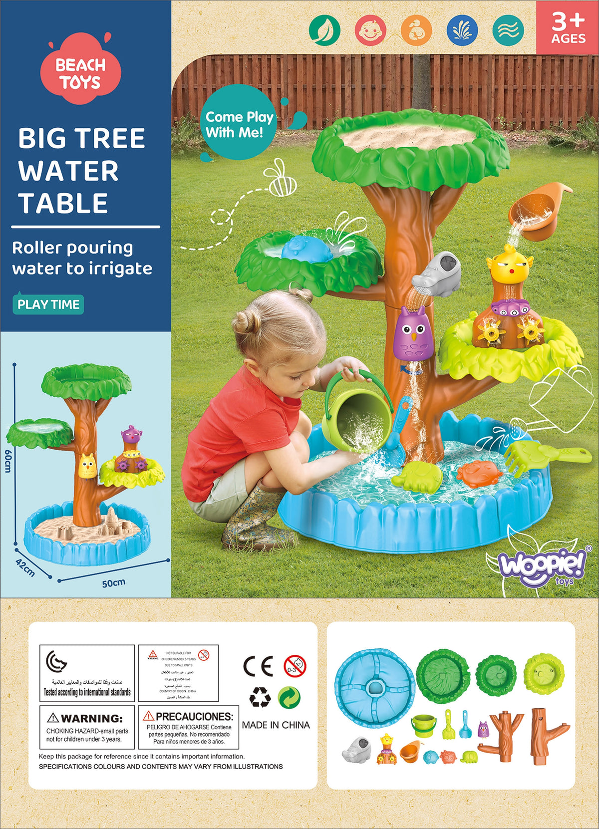 Woopie Water Table 2in1 Sandbox Happy Tree 8 Acc.