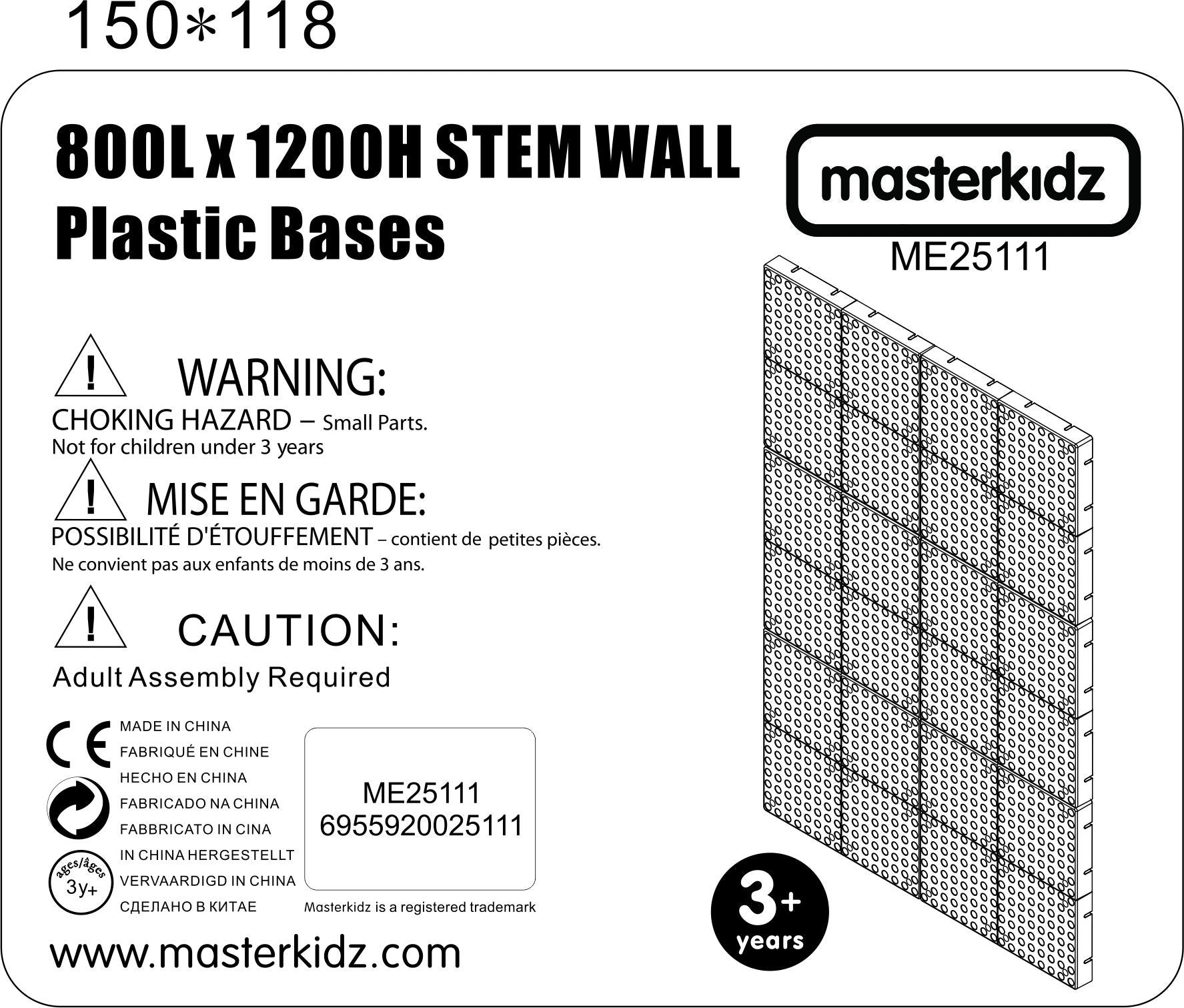 Masterkidz Creative Stem Science Board Wall Panel 120x80 Cm Without Mounting Panel