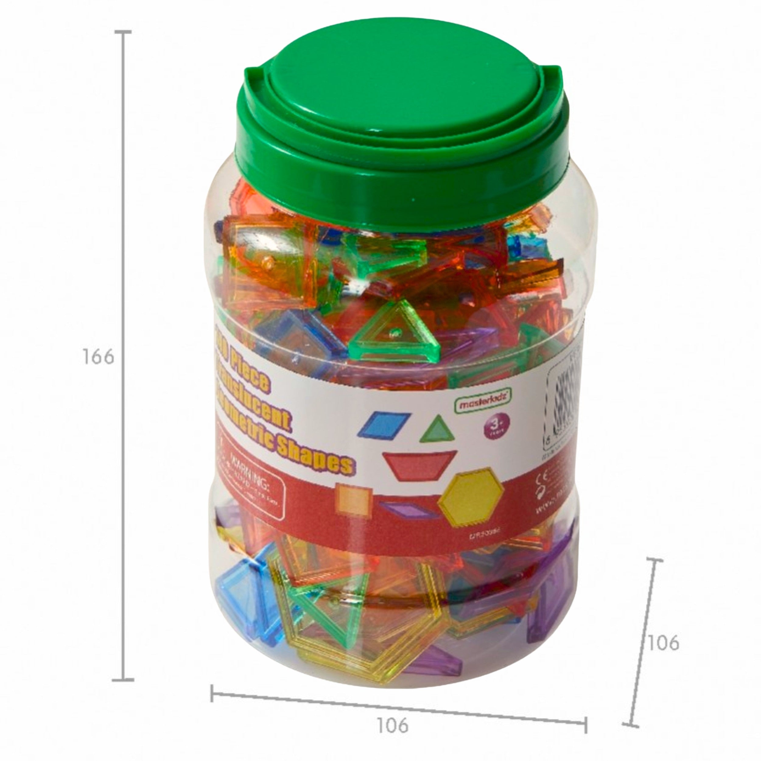 Masterkidz Square Led Light Panel Colorful + Montessori Mosaic Blocks 140 Pcs.