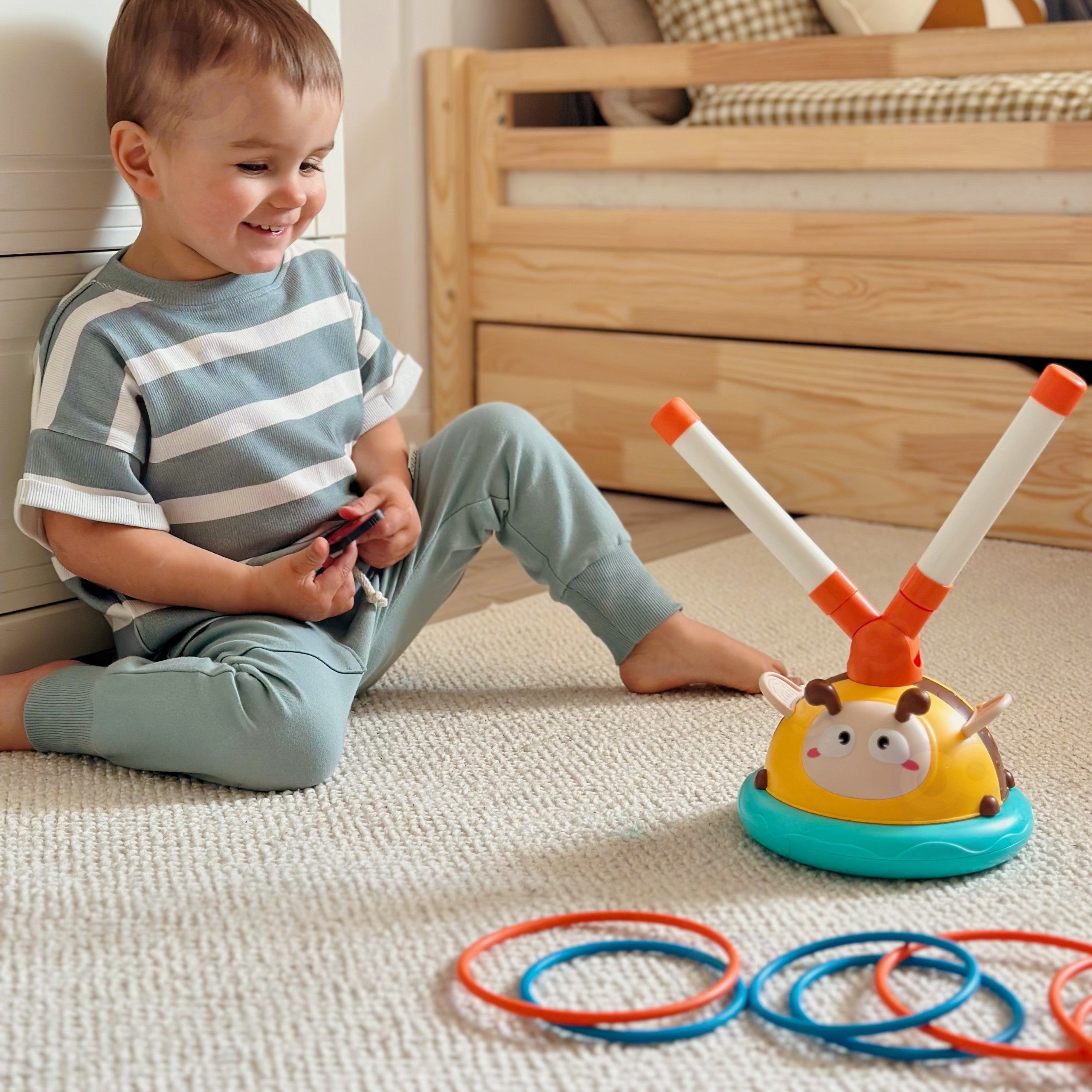 Woopie Automatisches Springseil-Arcade-Spiel 2-in-1-Wurf zum Bienenziel