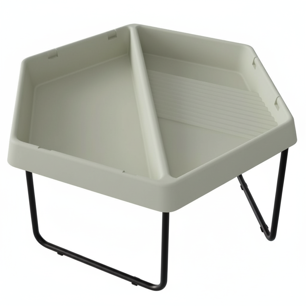 Masterkidz Hexagonal Sand And Water Play Table With 2 Compartments And Adjustable Height
