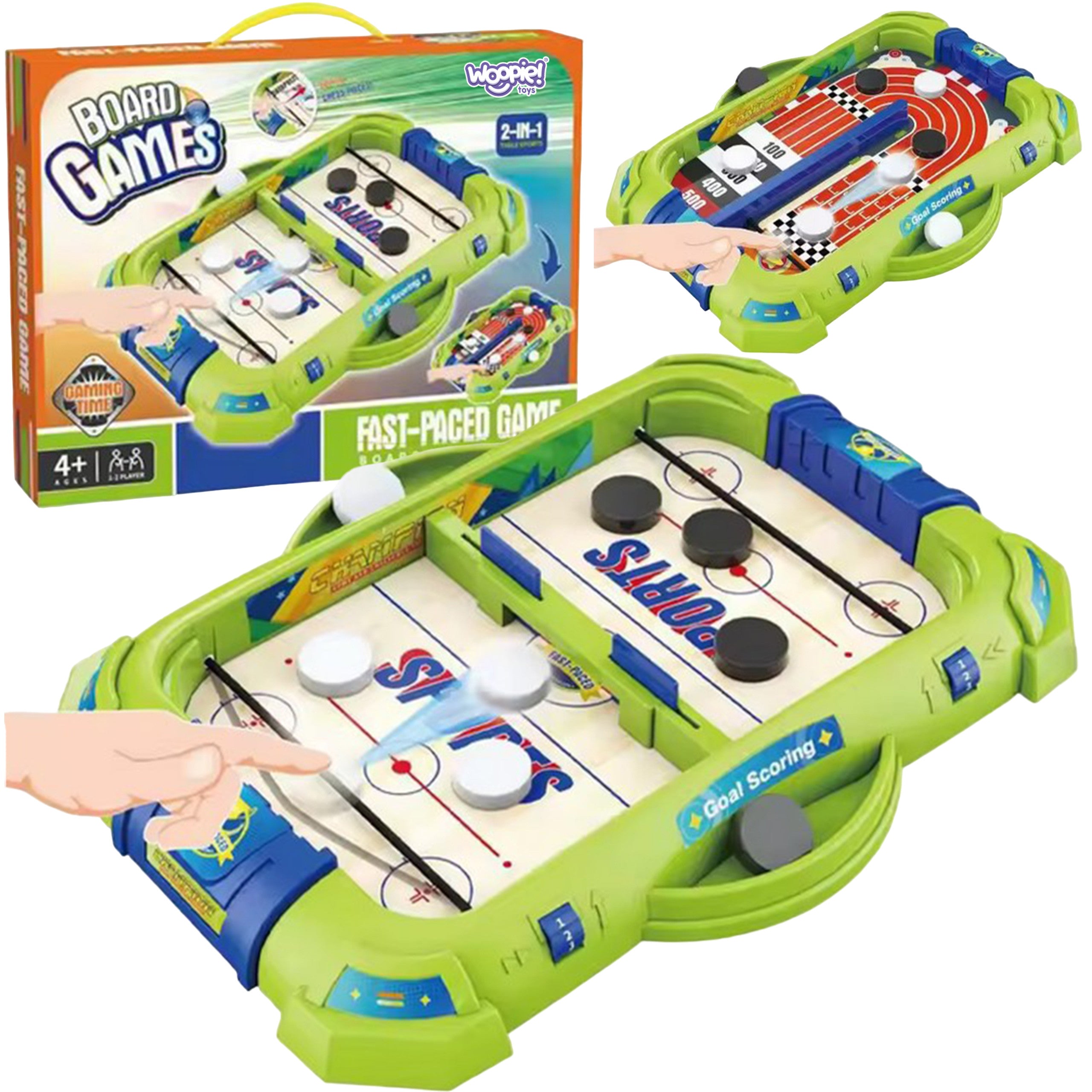 Woopie 2-в-1 Mini Hockey Racing аркадна игра