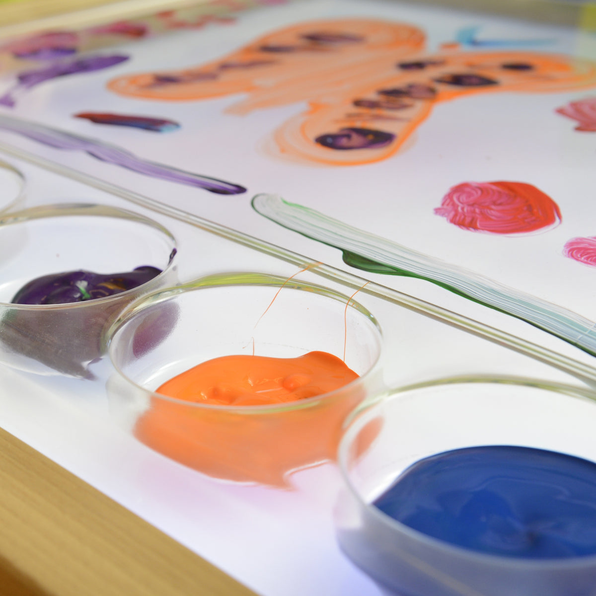 Masterkidz Sensorisk ramme - Led Panel + Transparent malerbakke
