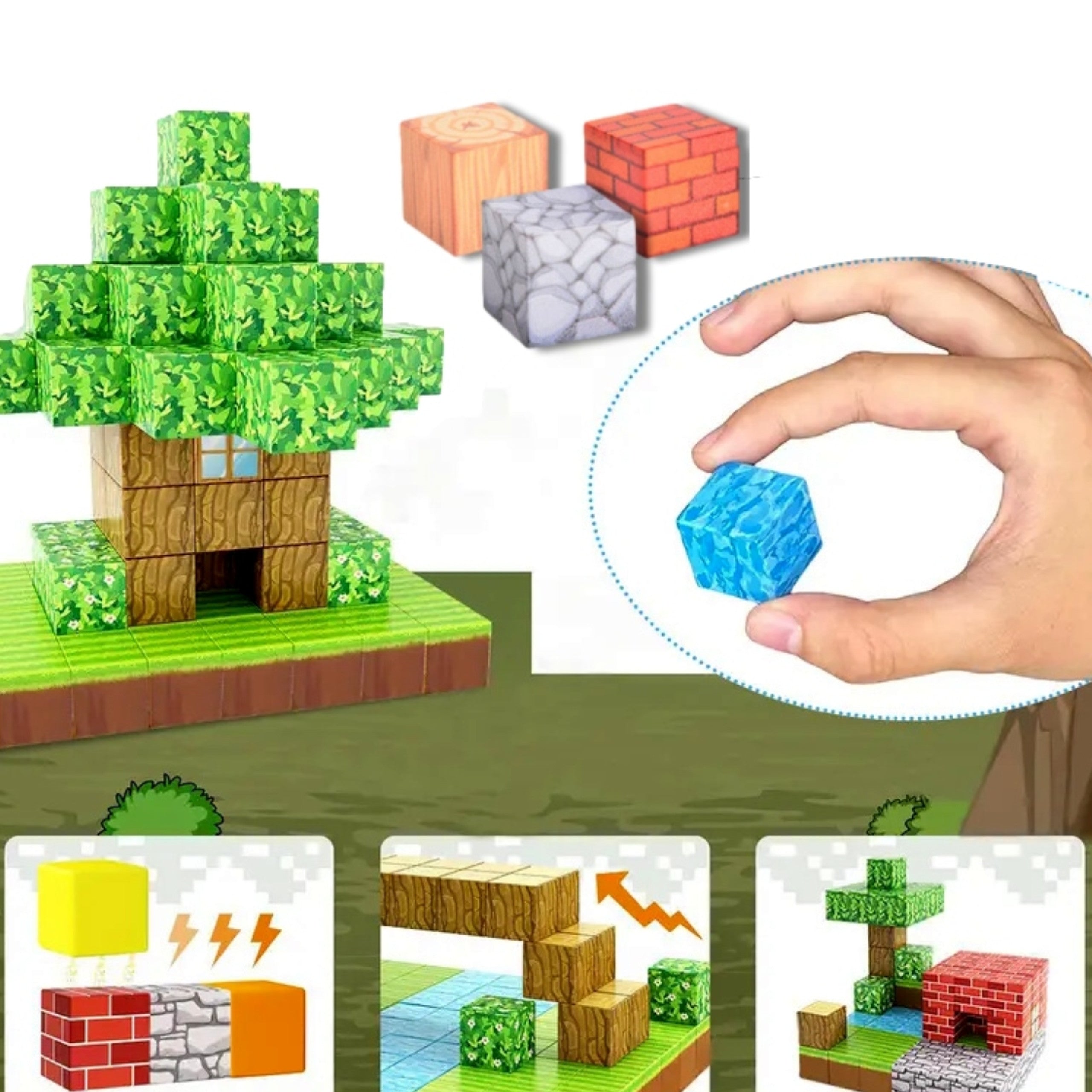 Woopie Магнитни строителни блокове World Of Blocks 108 бр.
