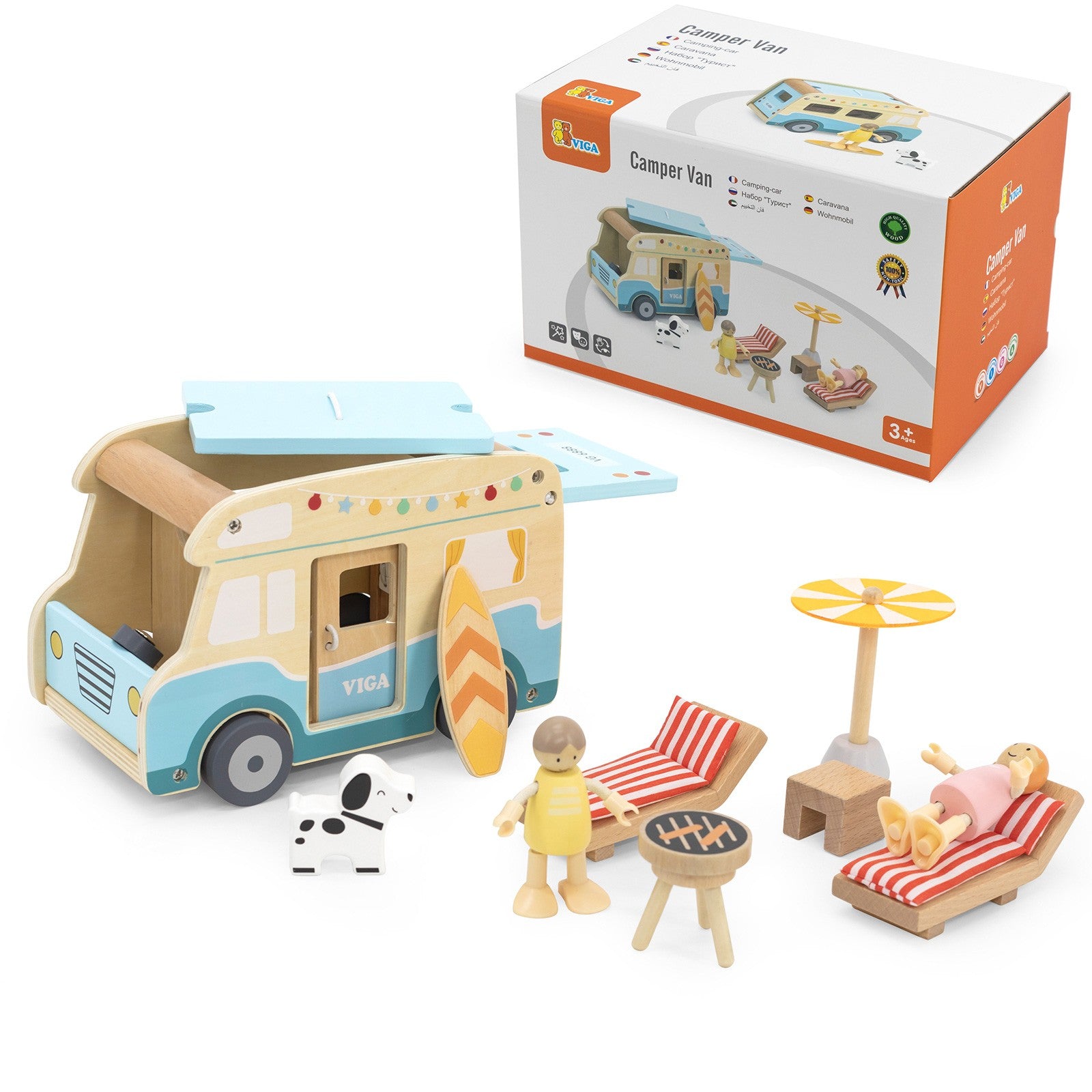 Plage de camping-car en bois Viga