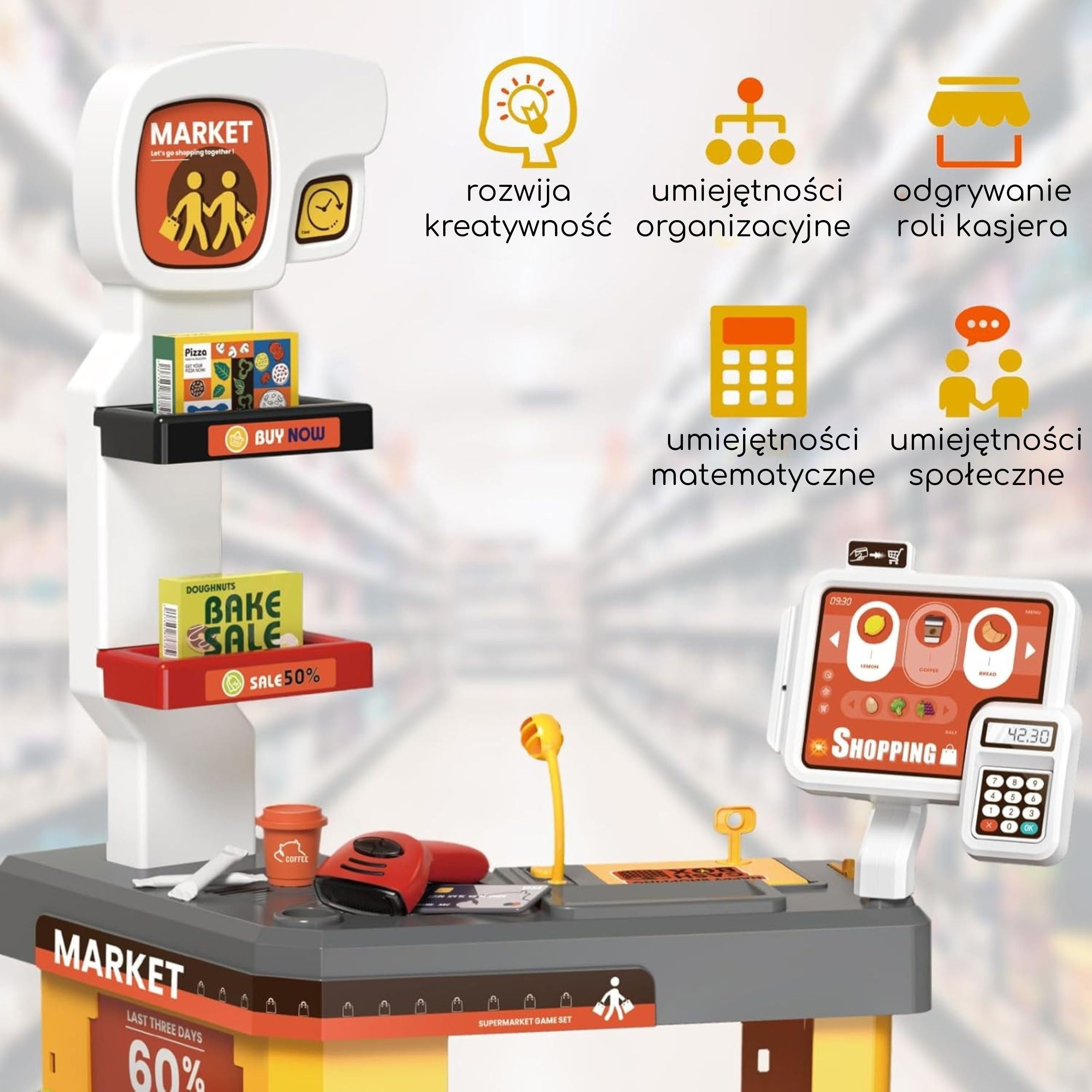 Woopie Interactive Supermarket For Children Accessories