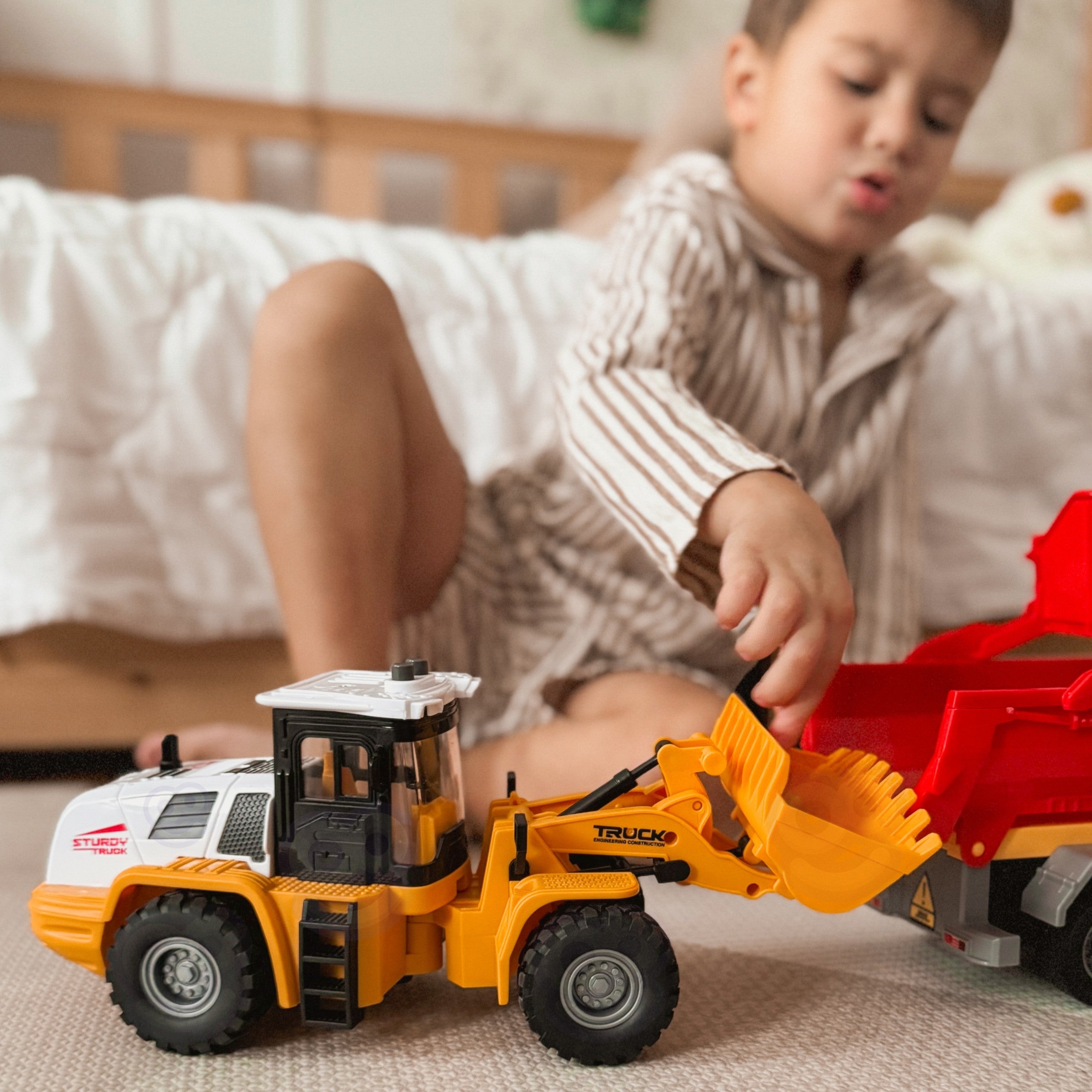 Woopie Excavator Loader Construction 1:16 Licht- und Soundeffekte