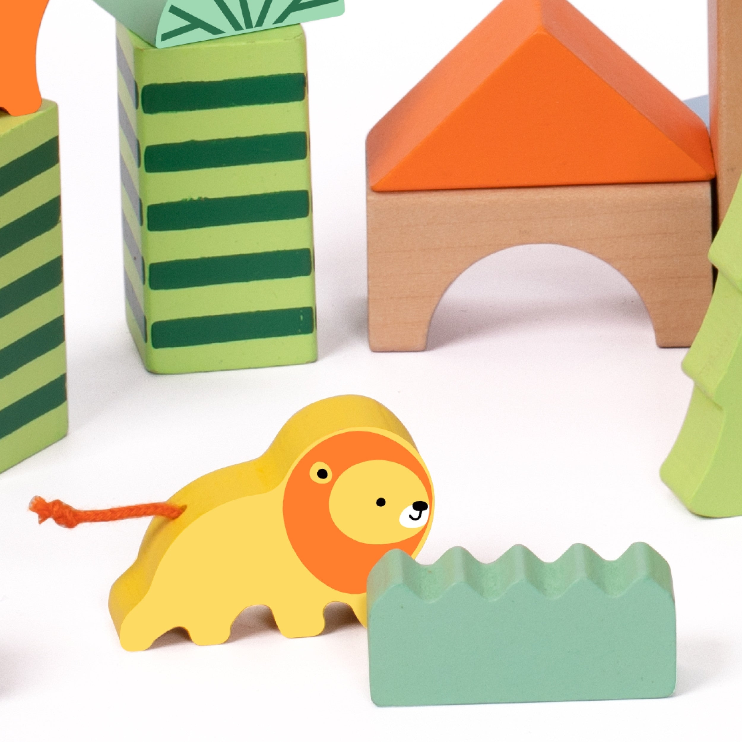 Classic World Set Of Wooden Blocks Forest World 50 Pcs.