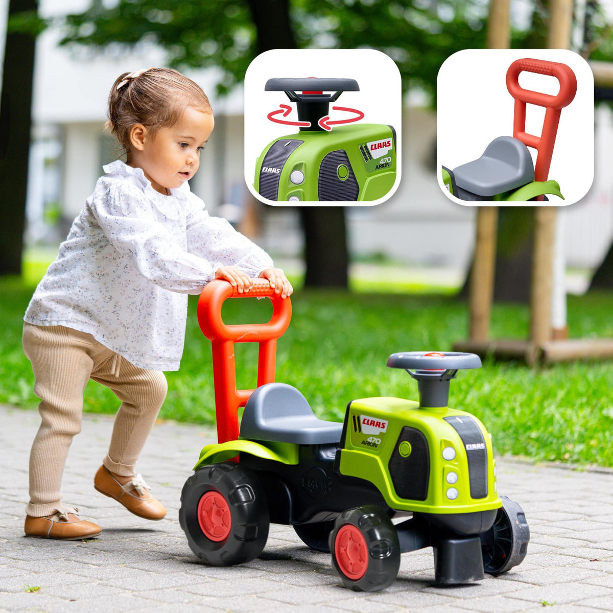 Impingator Tractor Ride-on Falk Baby Claas Arion 470 Cu Claxon