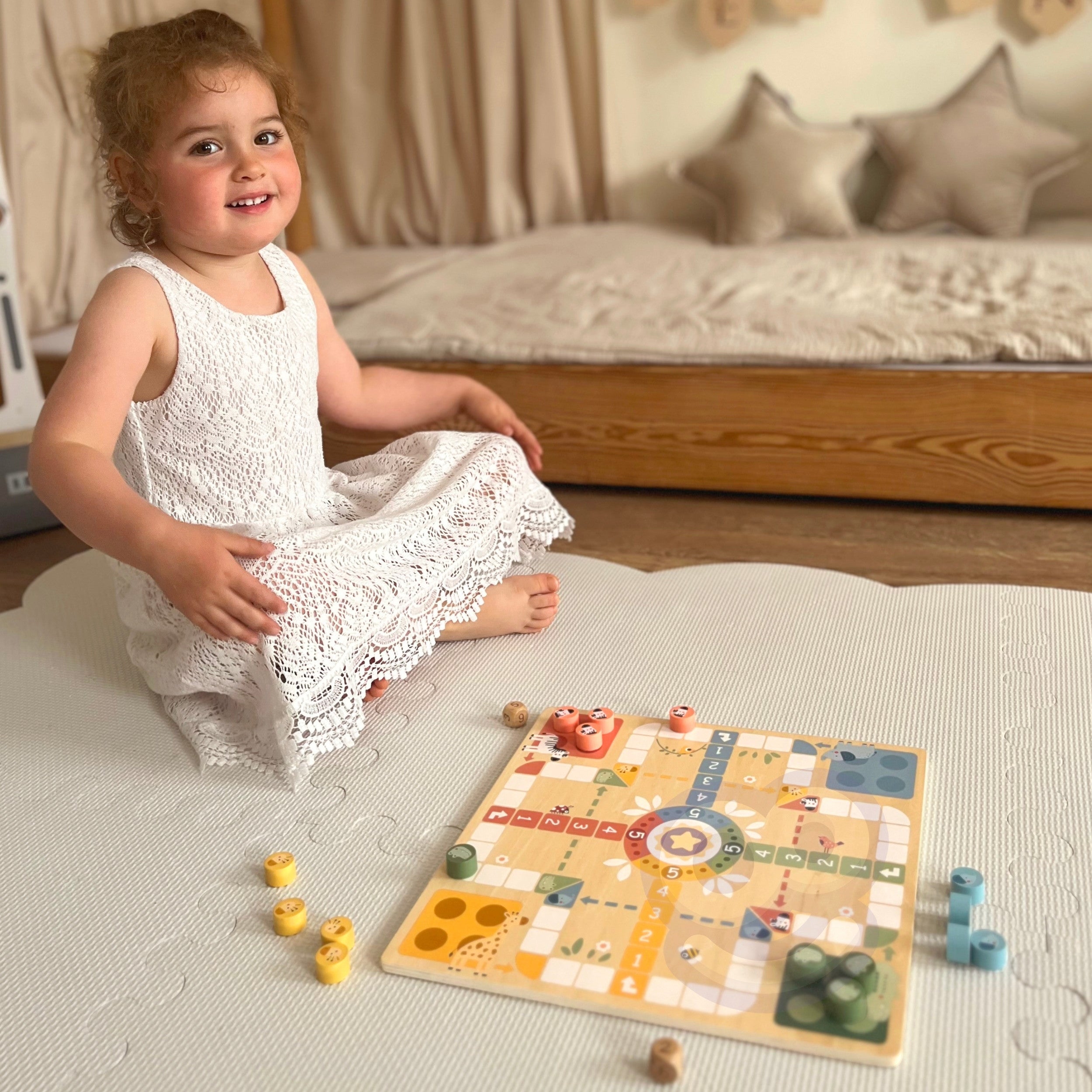 Woopie Green Logic Board Games 2 In 1 Ludo + Snakes And Ladders