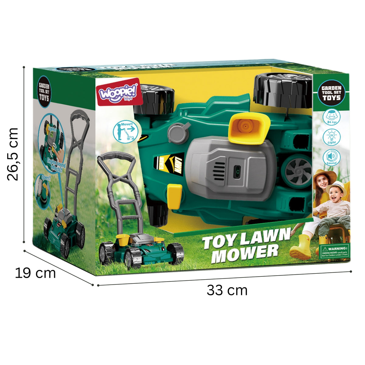 Tosaerba da giardino Woopie Push con suono e luce