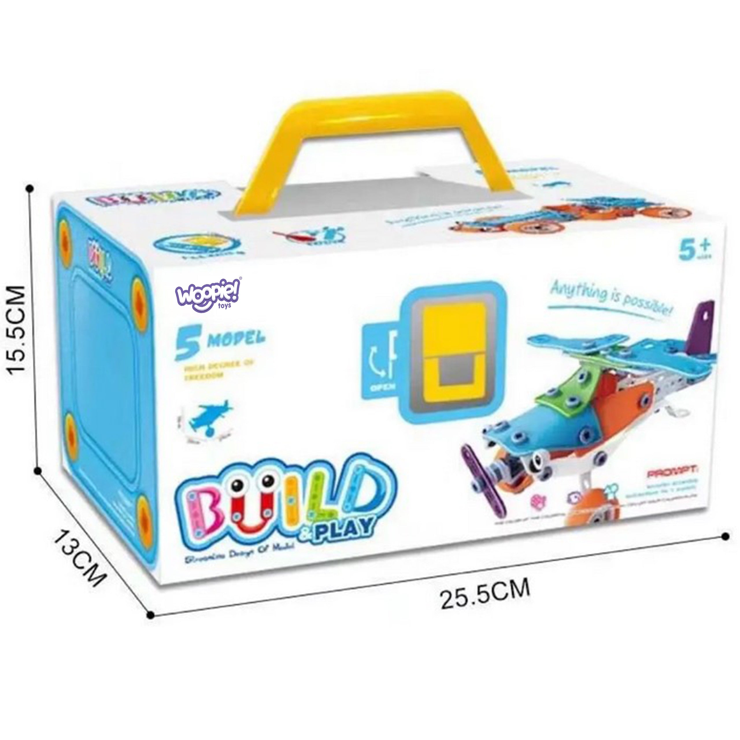 Комплект превозни средства Woopie 5-in-1 Stem Building Blocks