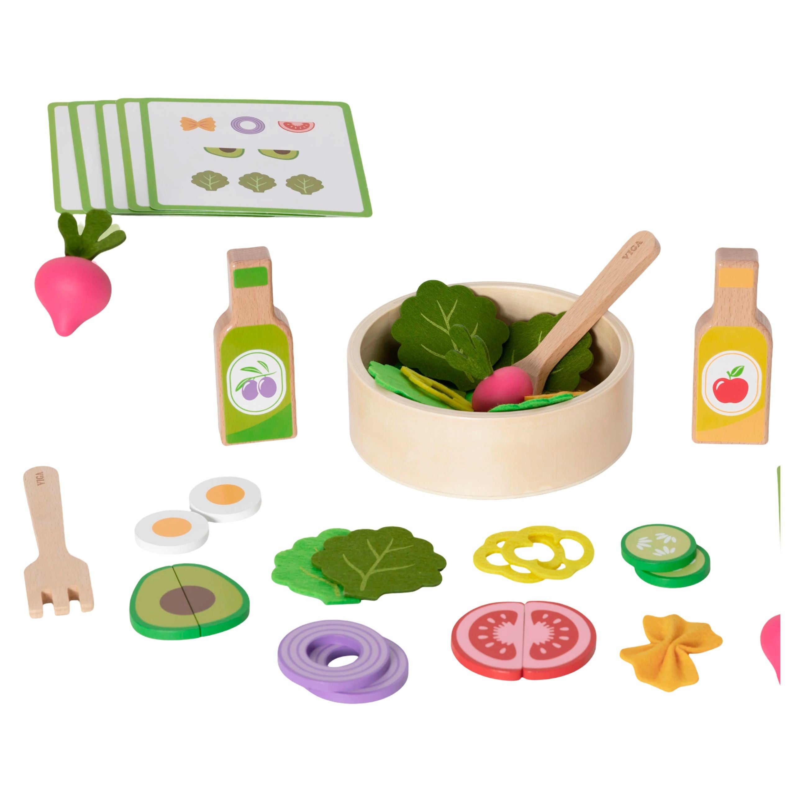 Viga Wooden Salad Maker Set 18m+