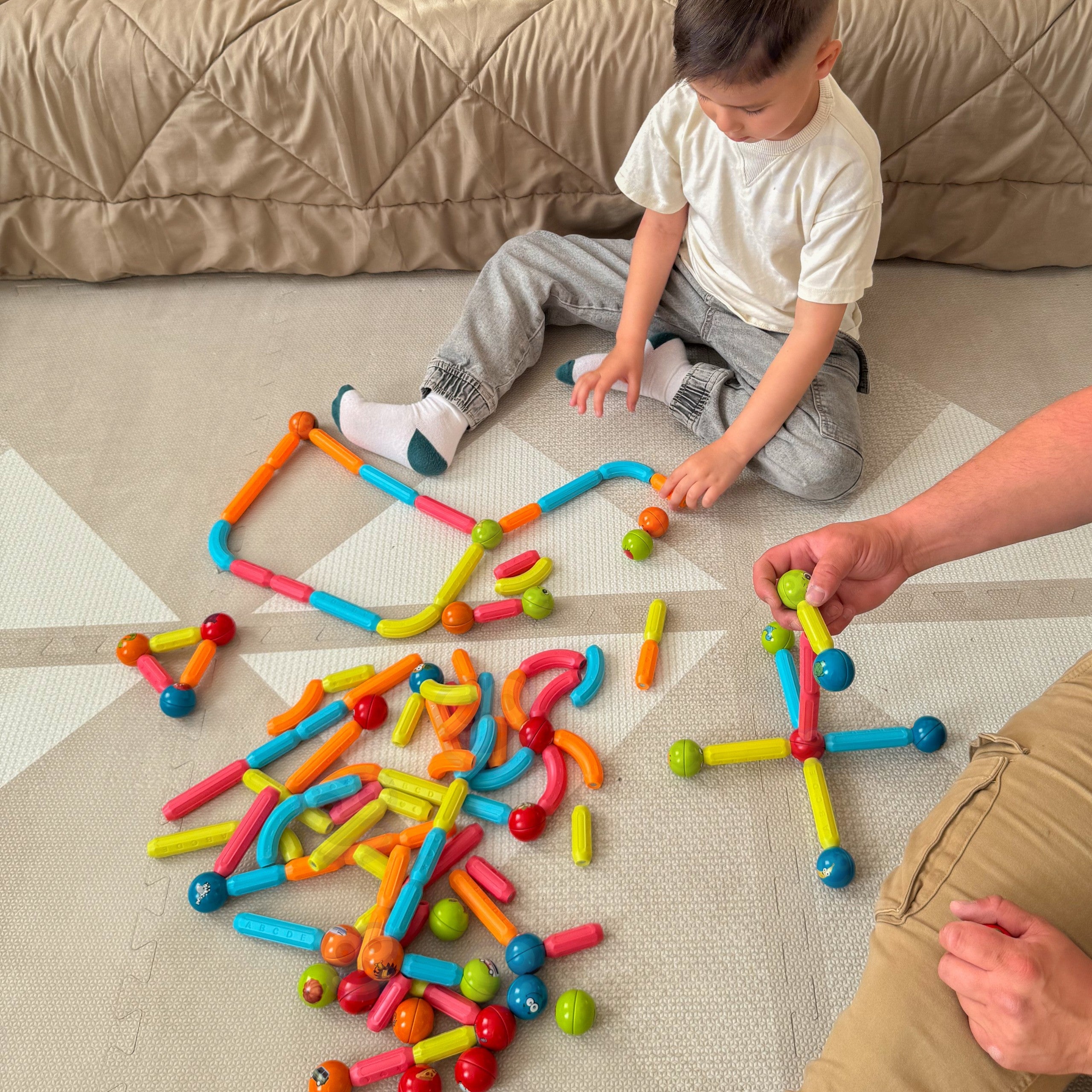 Woopie Magnetic Educational Building Blocks 128 Pcs.