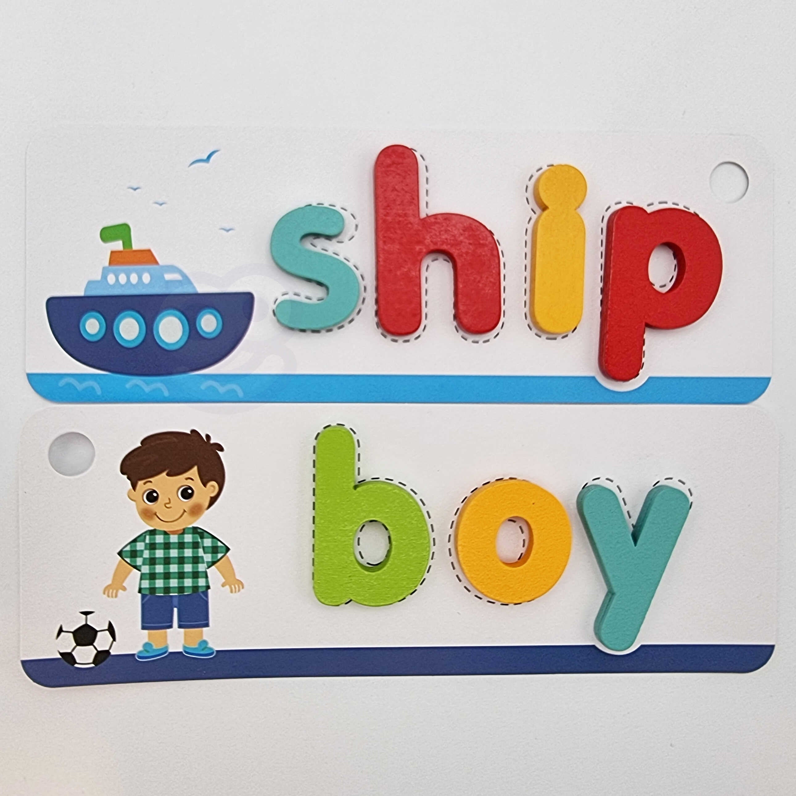 Играчка Tooky Монтесори Азбучен пъзел Учене на букви Думи Животни 57 бр.