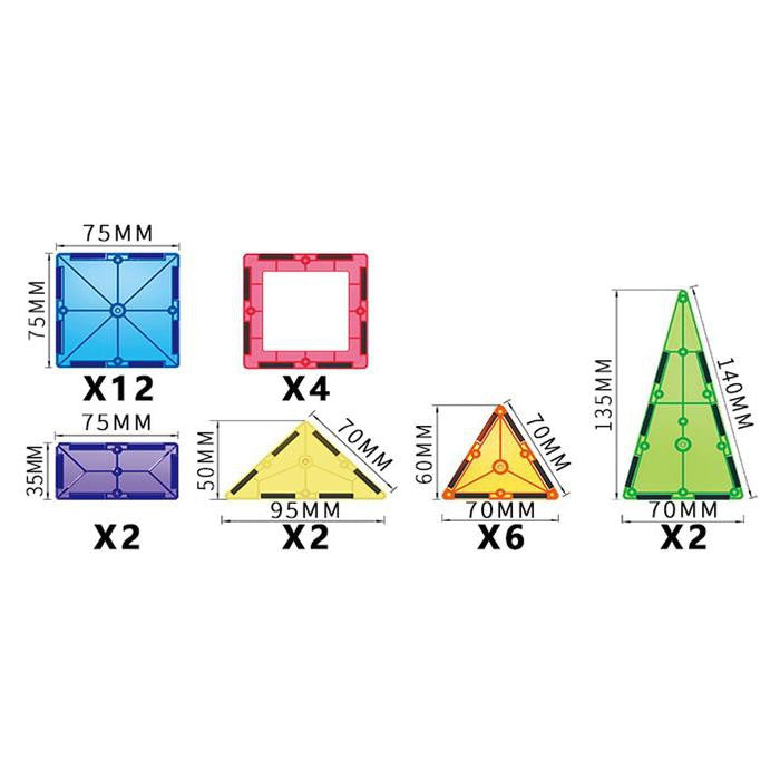 Klocki magnetyczne Montessori Woopie 3d