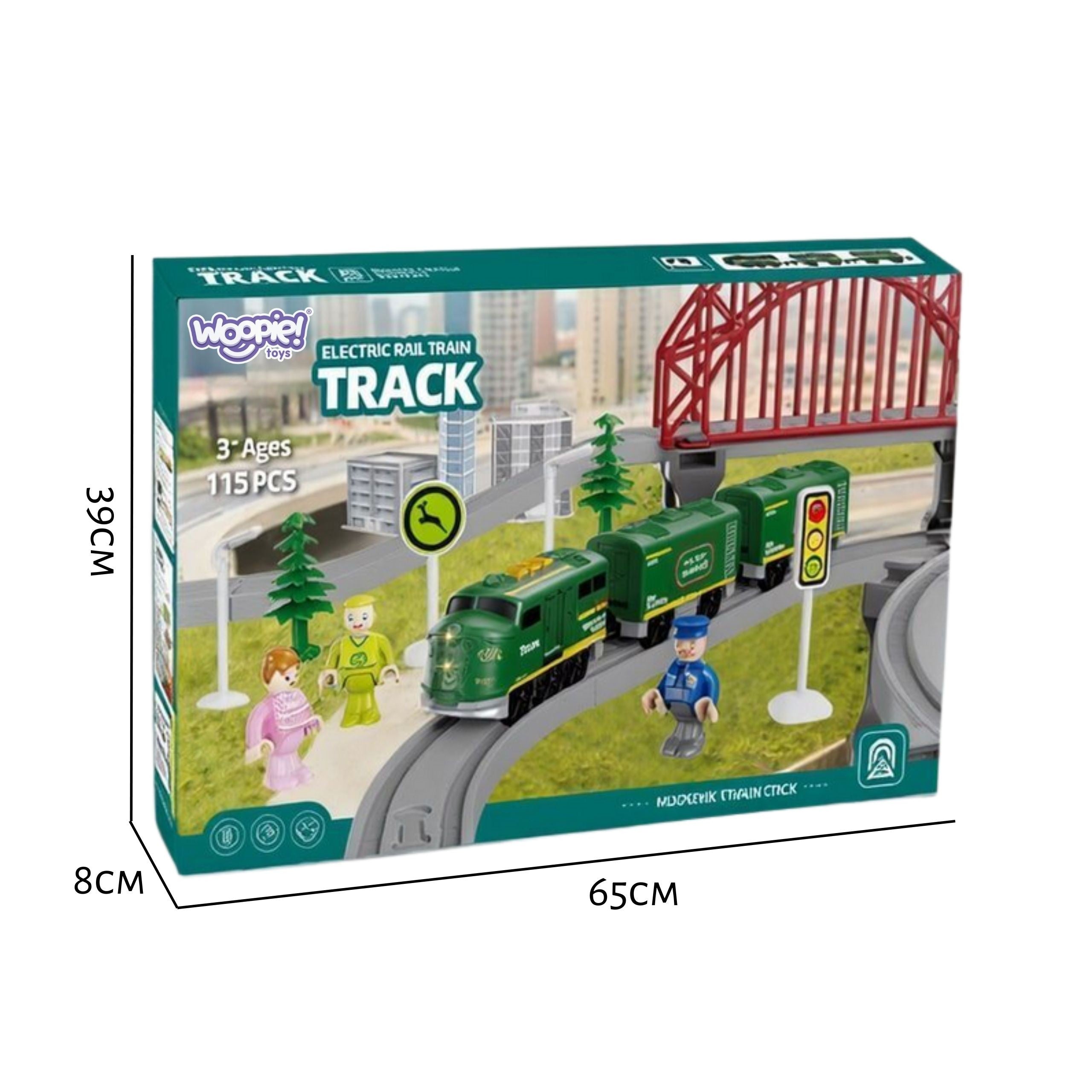 Conjunto de locomotivas de carga Xxl de trem elétrico moderno Woopie 128 unidades.