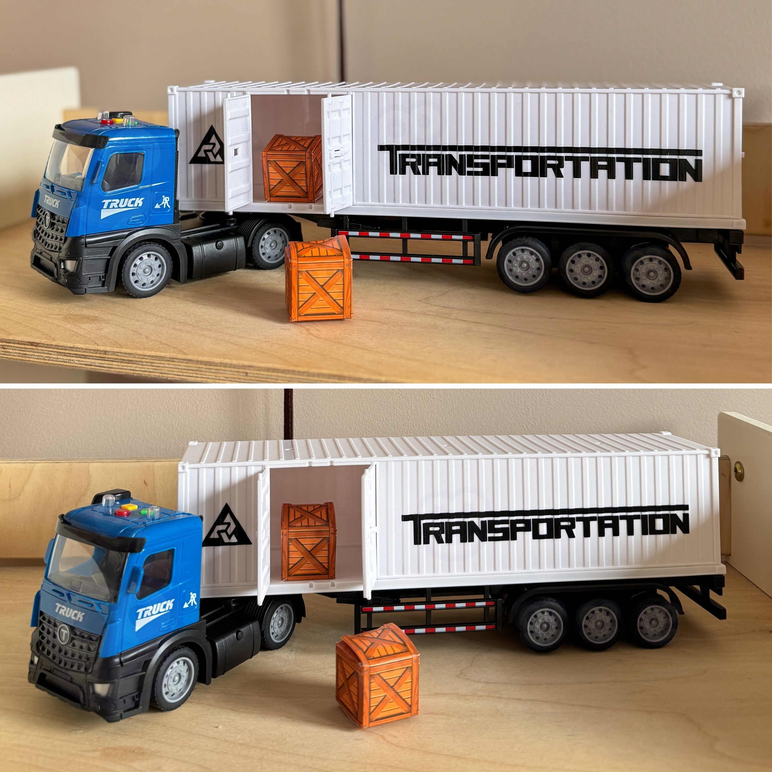 Woopie Container Truck med lys og lydeffekter!