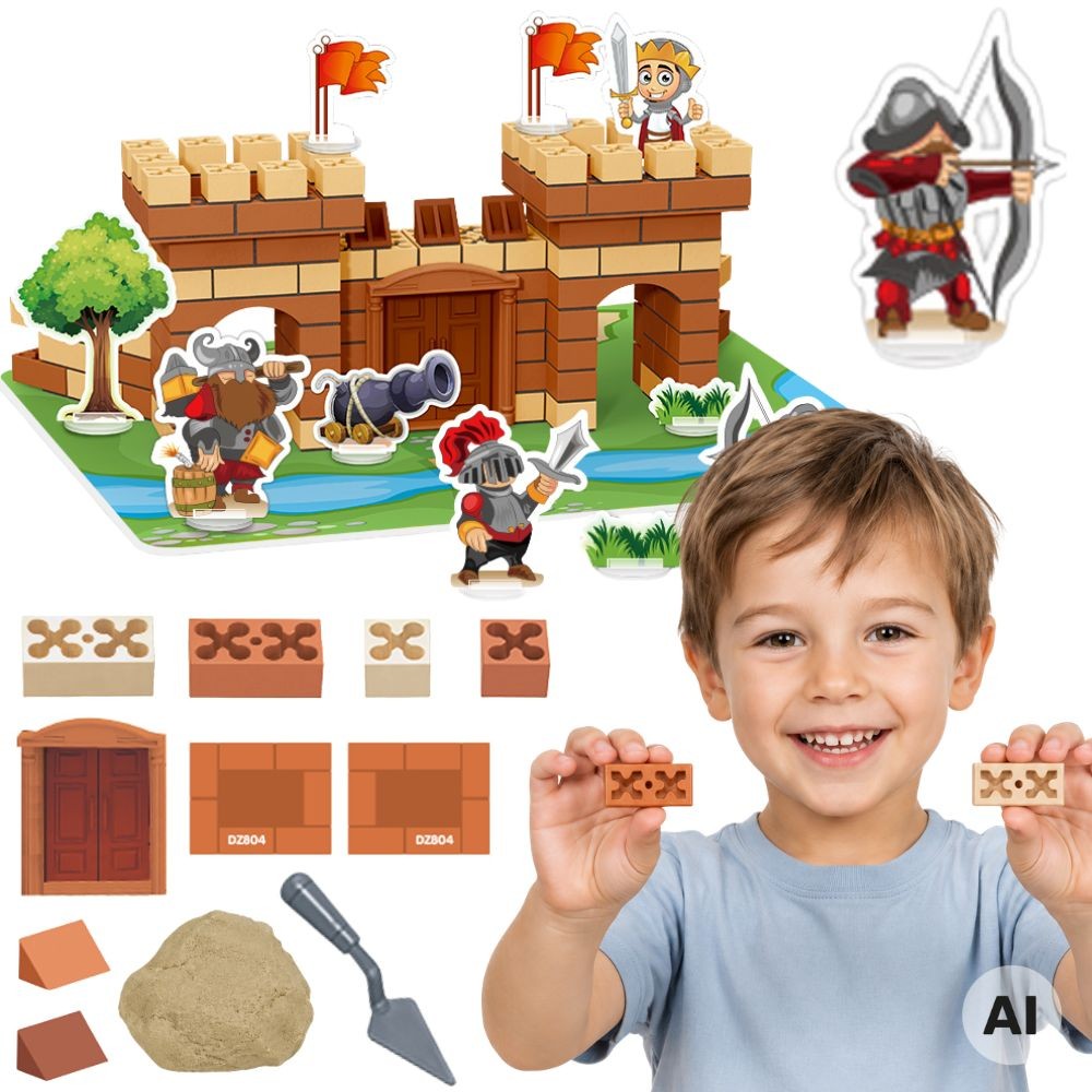 Set di costruzione del castello Woopie 273 pezzi.