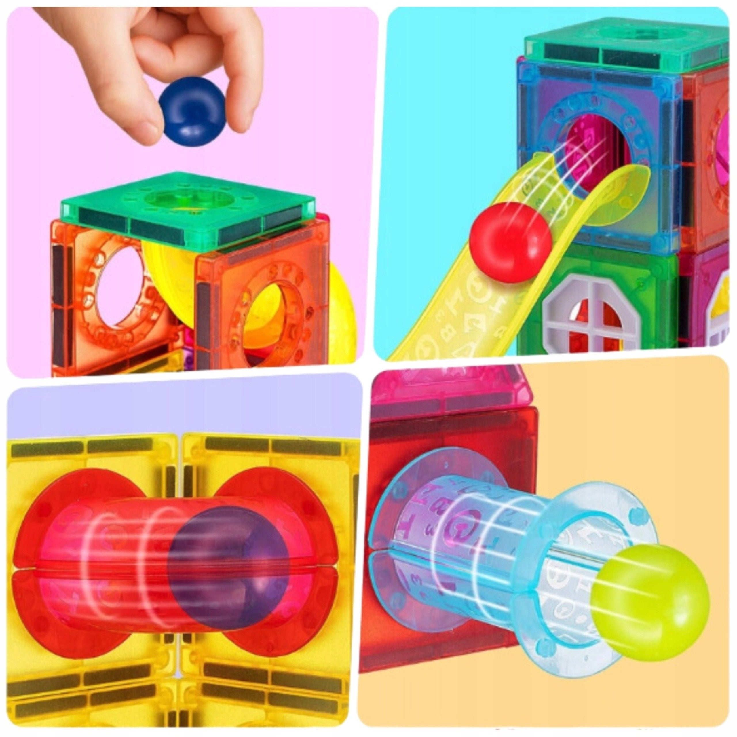 Woopie Blocs de Construction Magnétiques Ensemble Éducatif 3d Ball Track 42 Pcs.