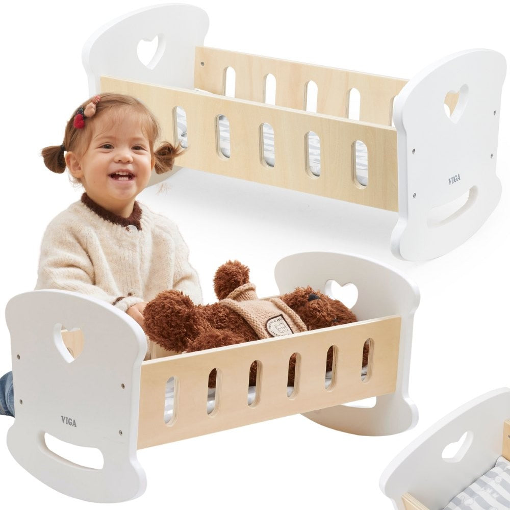 Viga Houten Poppenwieg Met Hart