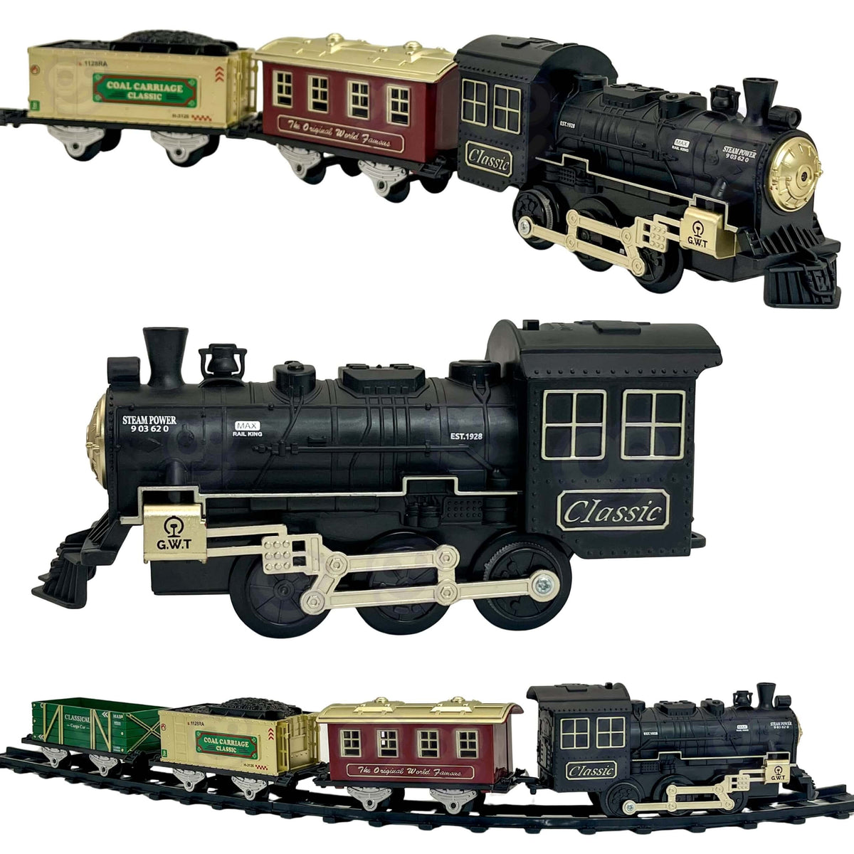 Woopie Classic Trenul cu abur Locomotiva Linie Xxl