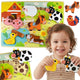 Играчка Tooky Дървен Монтесори Пъзел Животни Ферма Съвпадение Форми