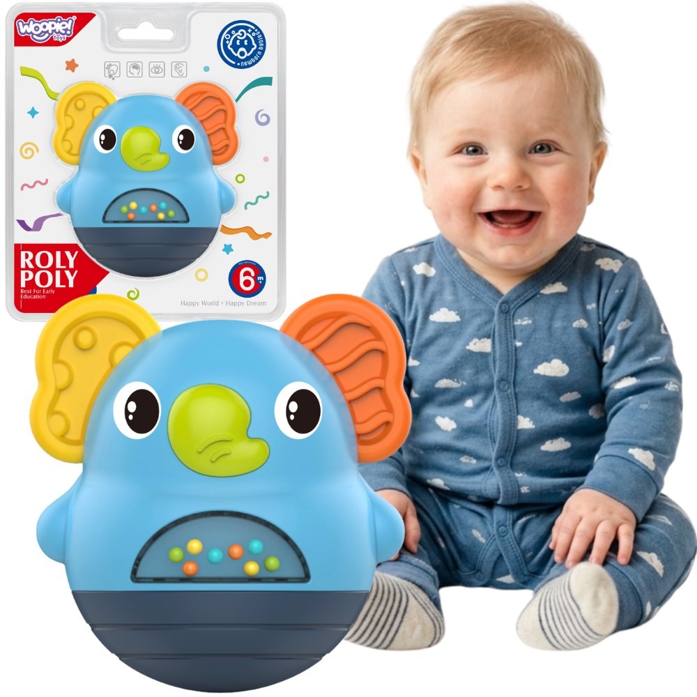Woopie Baby Baby Elephant Rattle Sensory Interactive 6m+